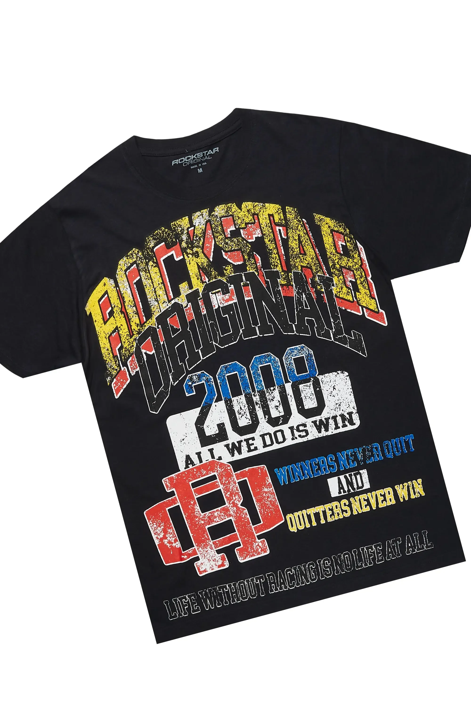 Malika Black T-Shirt Short Set sold by Rockstar Original product image thumbnail 2