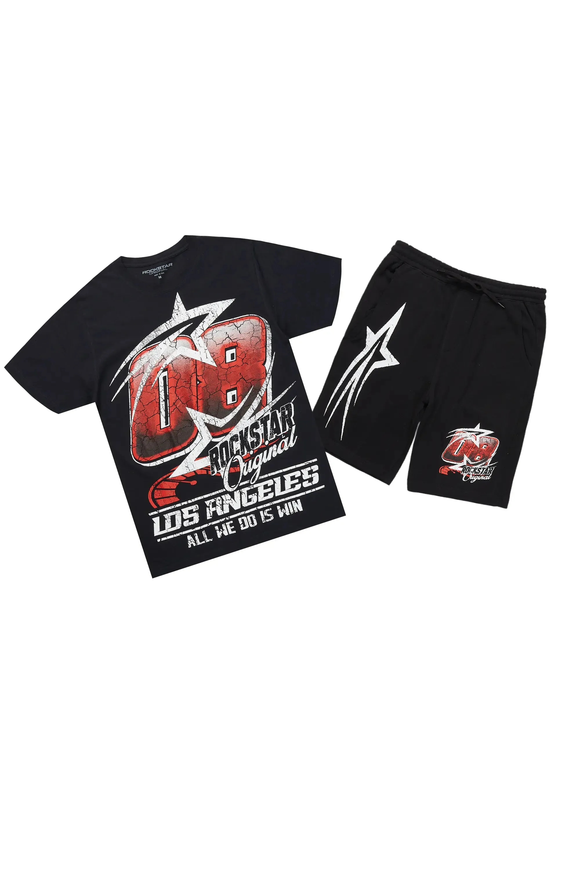 Shajara Black T-Shirt Short Set sold by Rockstar Original