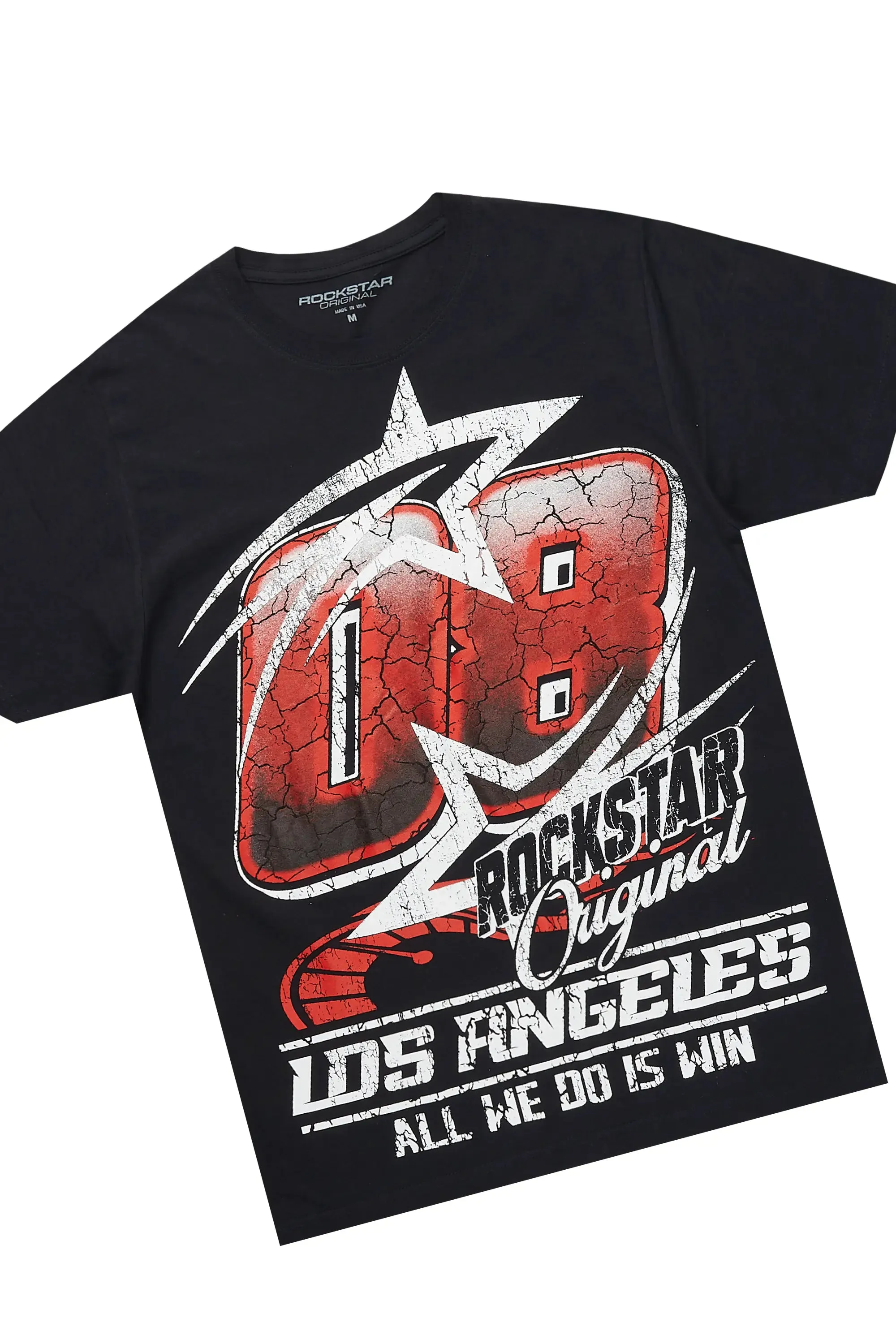 Shajara Black T-Shirt Short Set sold by Rockstar Original product image thumbnail 2