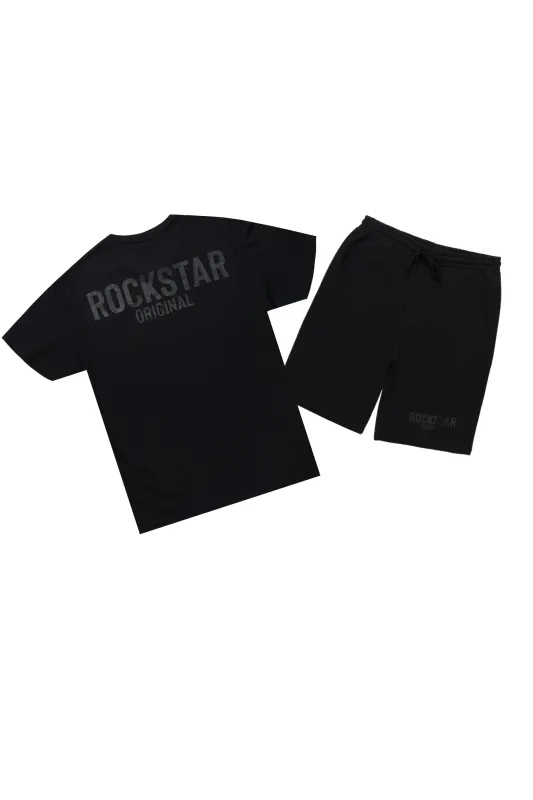 Fana Black/Black T-Shirt Short Set sold by Rockstar Original