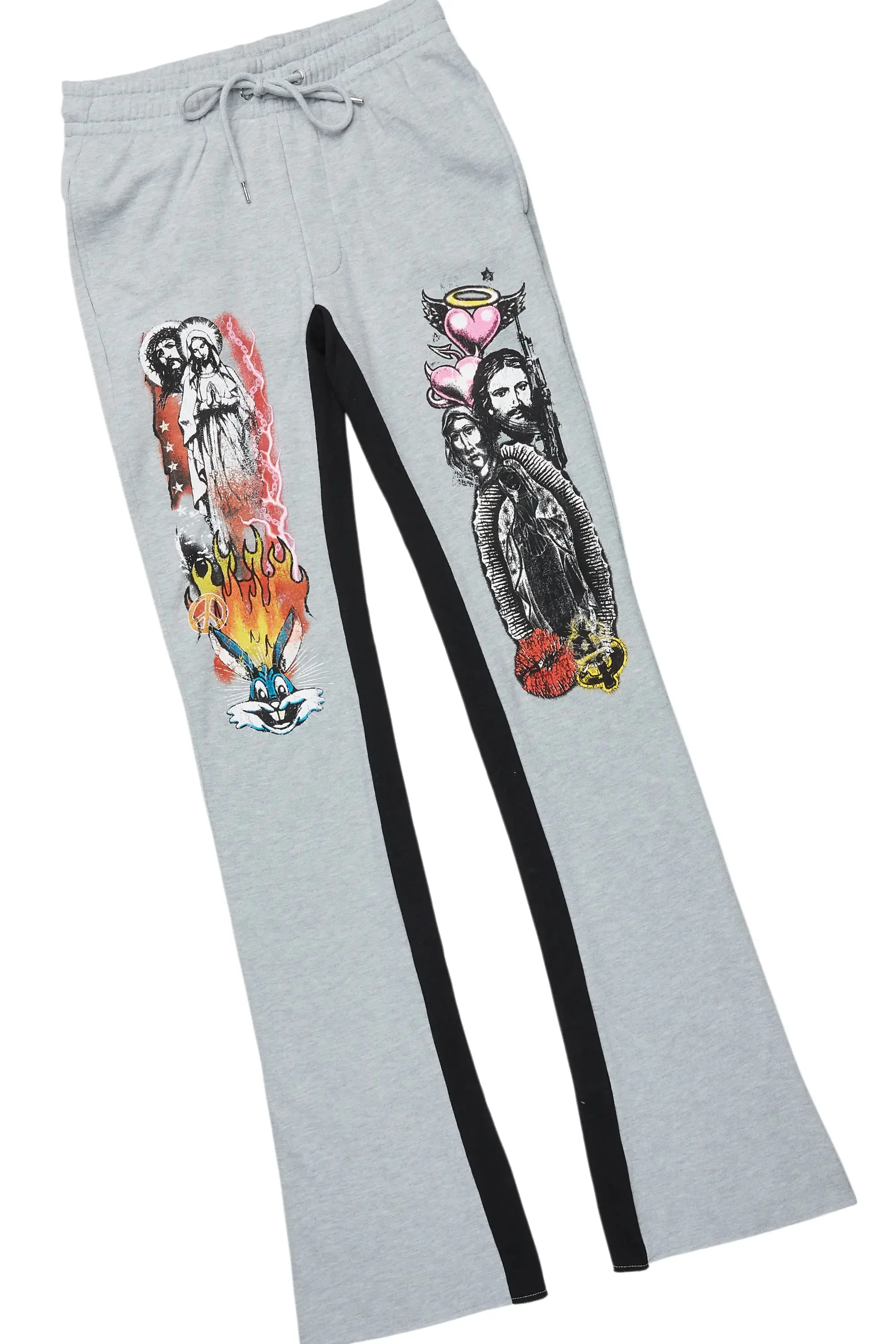 Santos Heather Grey Hoodie/Baggy Track Pant Set sold by Rockstar Original product image thumbnail 4