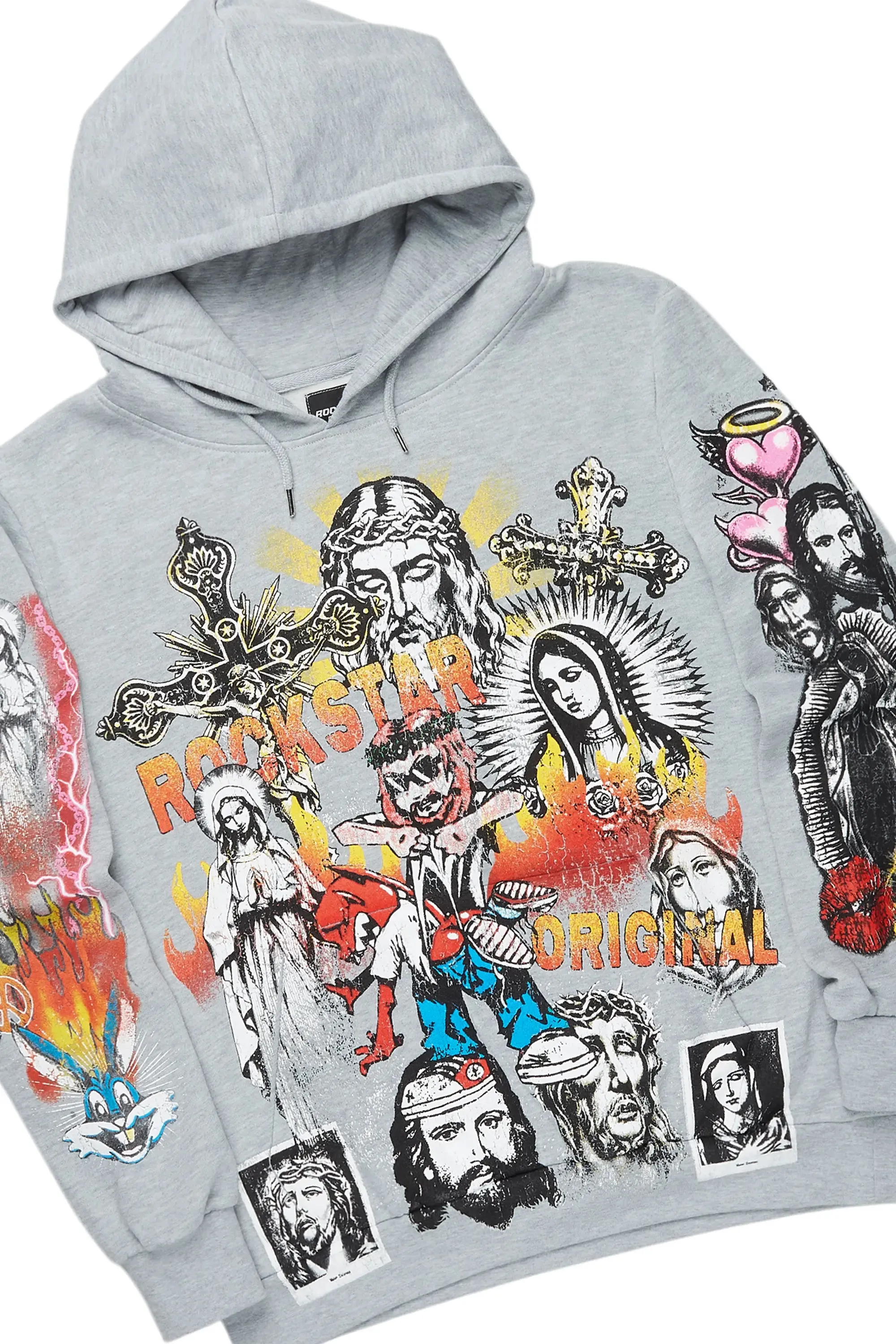 Santos Heather Grey Hoodie/Baggy Track Pant Set sold by Rockstar Original product image thumbnail 2