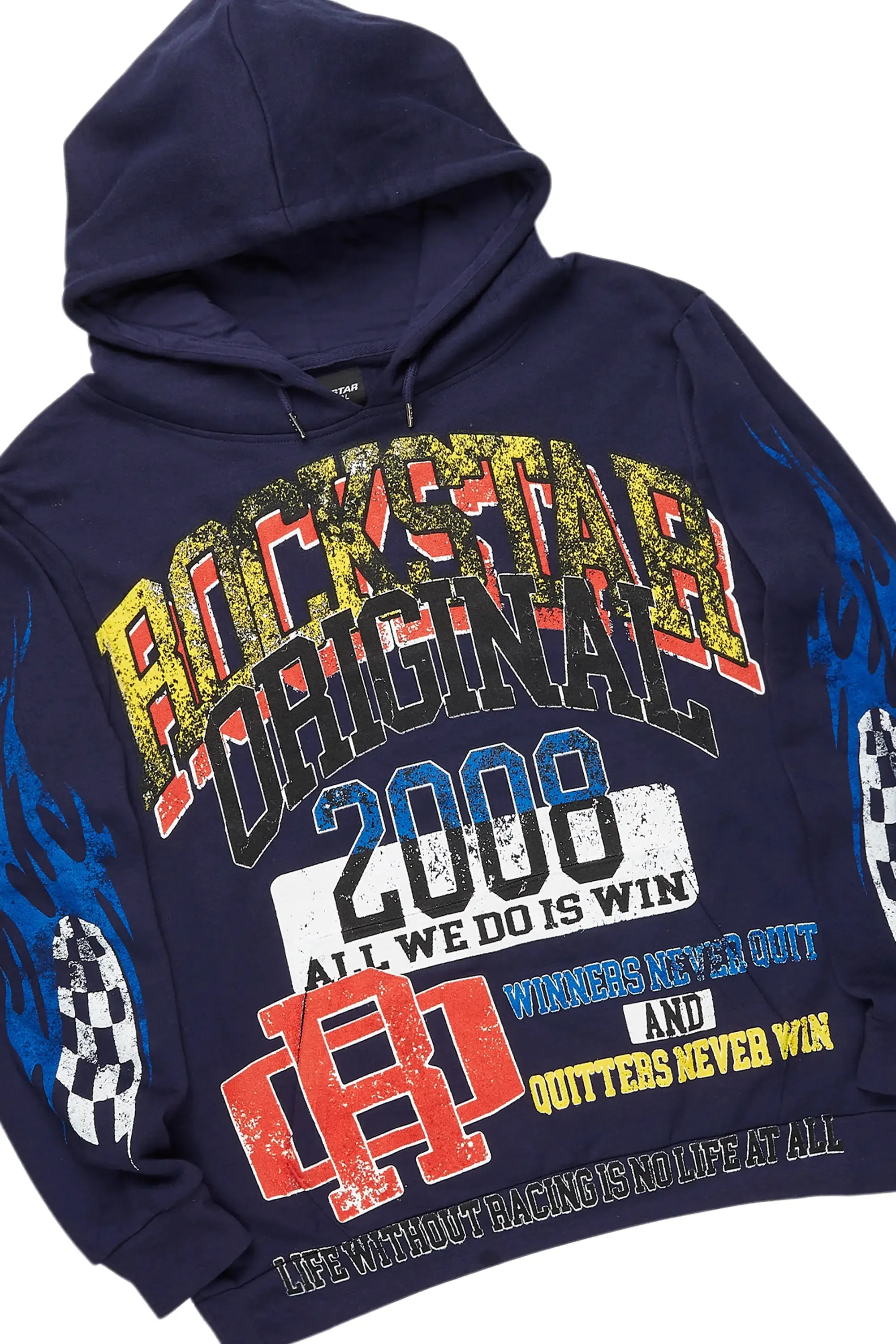 Colorful Race Navy Hoodie/Baggy Track Pant Set sold by Rockstar Original product image thumbnail 2