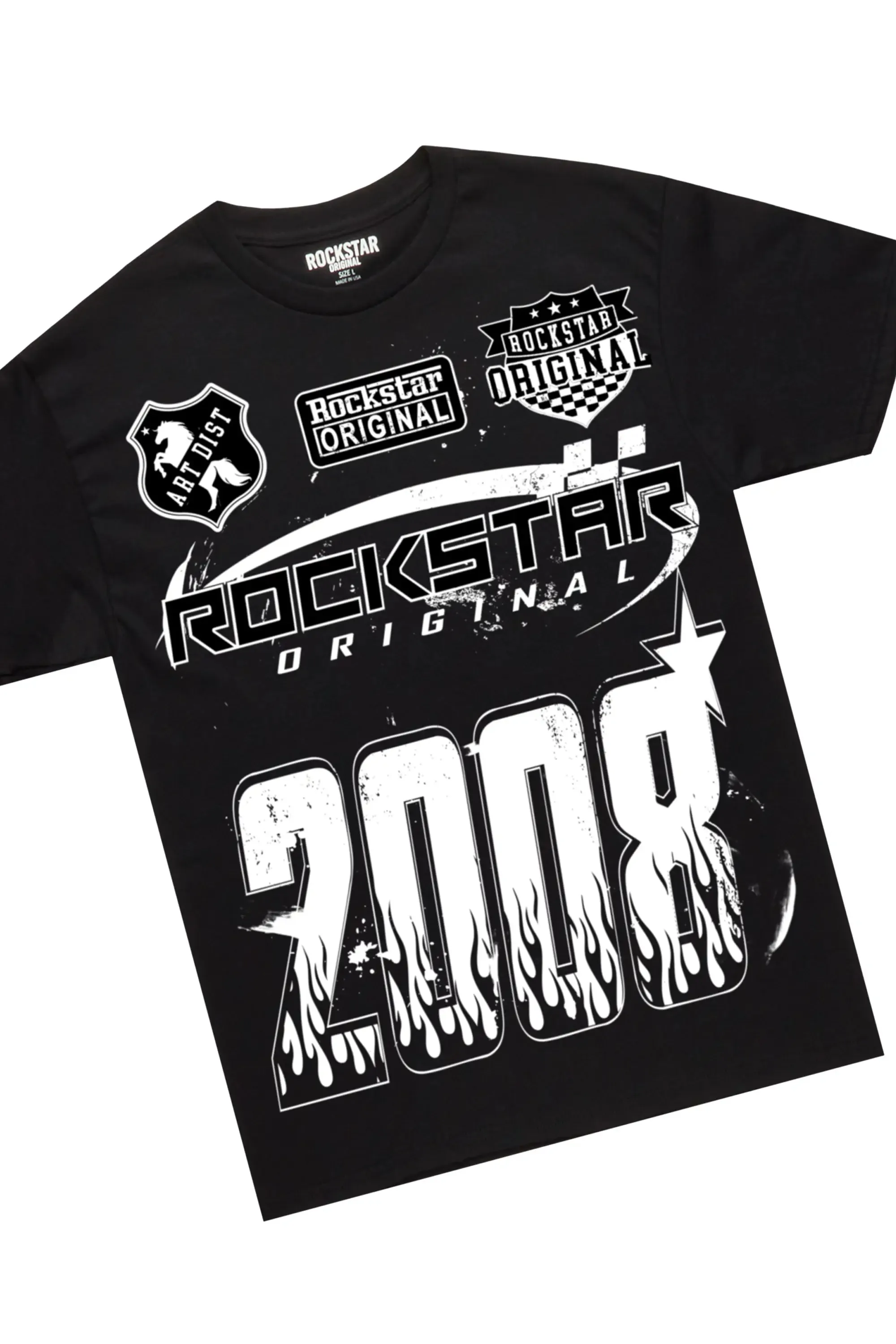 Amos Black/White T-Shirt/Stacked Flare Track Set sold by Rockstar Original product image thumbnail 2