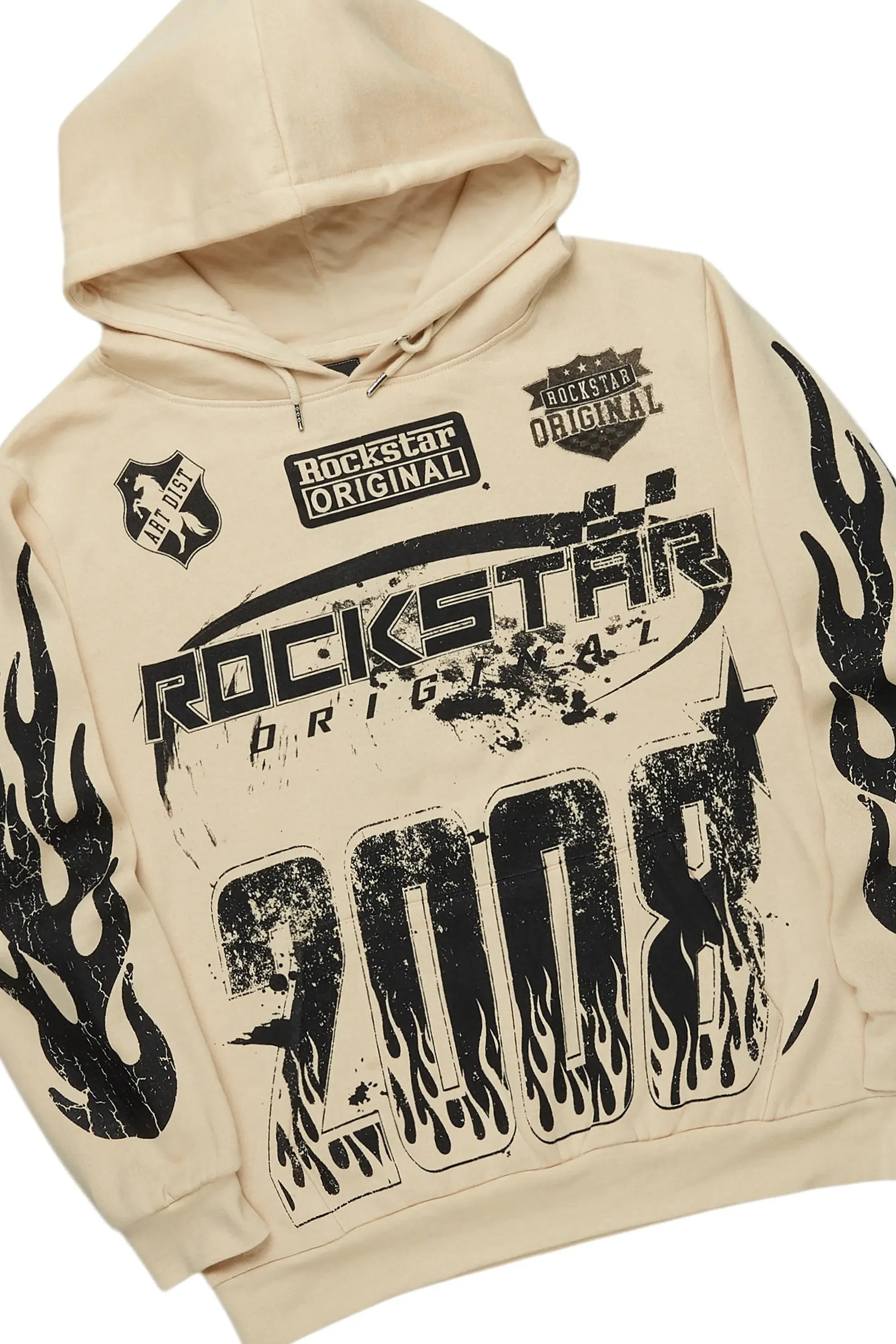 Amos Beige Hoodie/Baggy Track Pant Set sold by Rockstar Original product image thumbnail 2