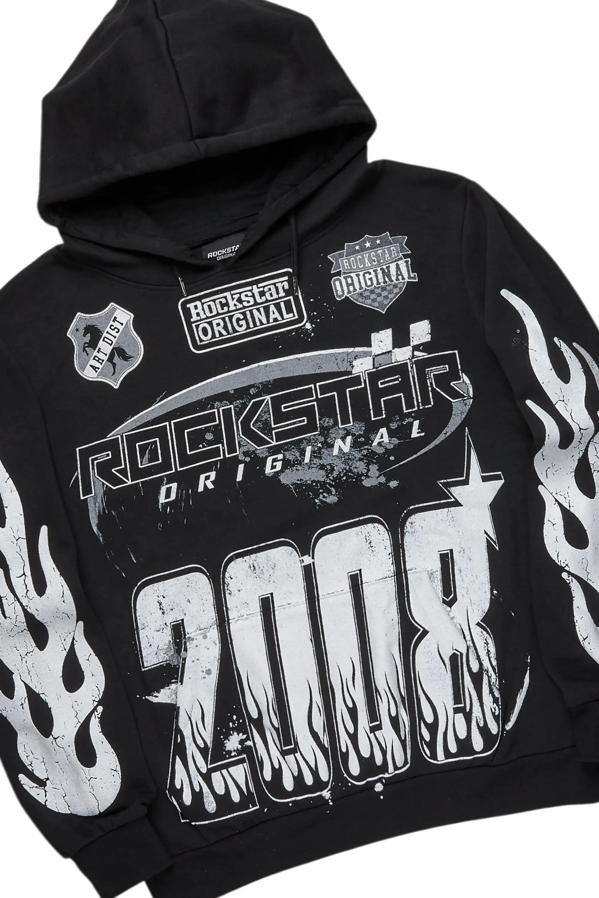 Amos Black Hoodie/Super Stacked Hoodie Track Set sold by Rockstar Original product image thumbnail 2