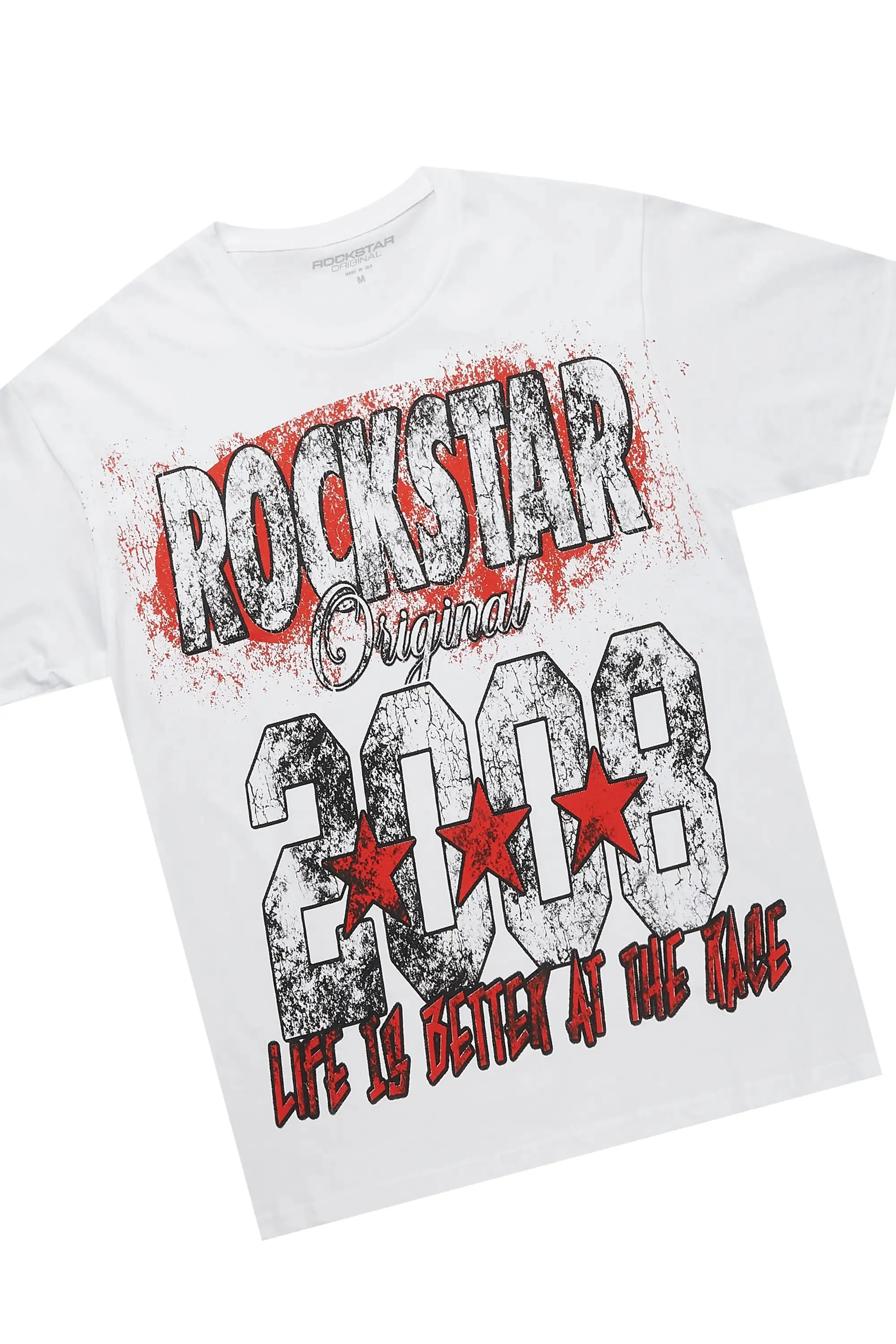 Racing Grung White/Green T-Shirt/Stacked Baggy Track Pant Set sold by Rockstar Original product image thumbnail 2