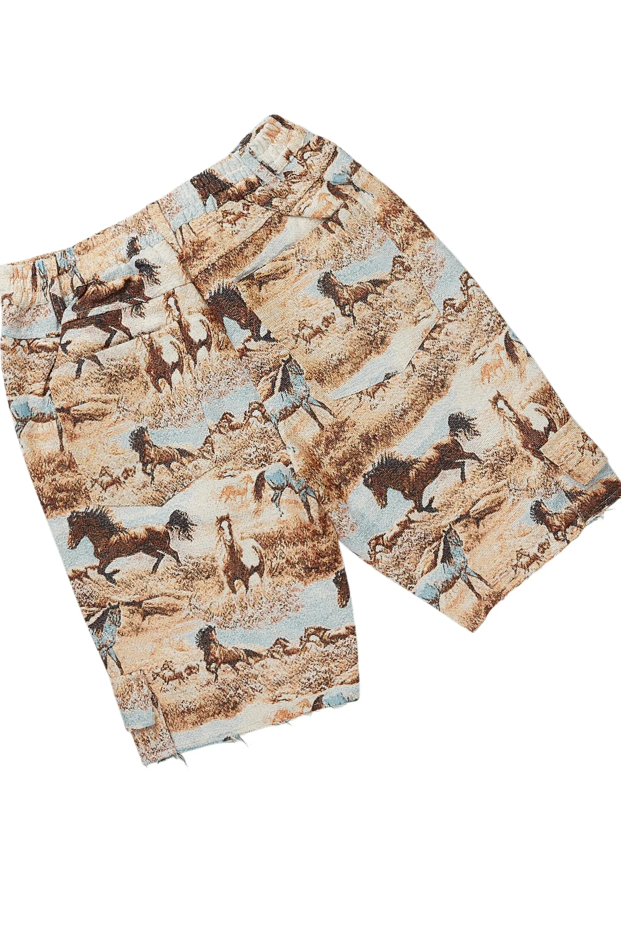 Denea White/Beige T-Shirt Short Set sold by Rockstar Original product image thumbnail 4