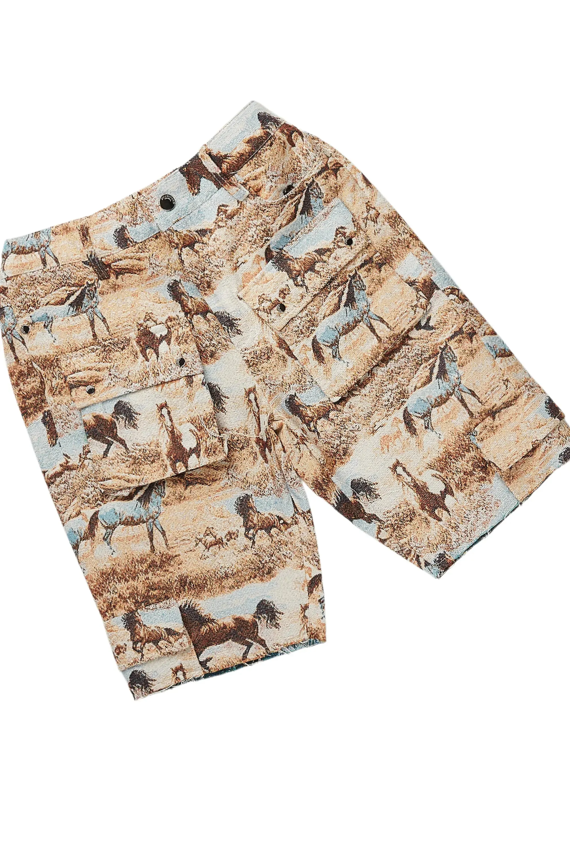 Denea White/Beige T-Shirt Short Set sold by Rockstar Original product image thumbnail 3