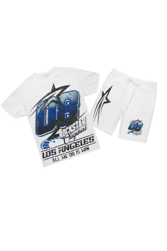 Shajara White T-Shirt Short Set sold by Rockstar Original