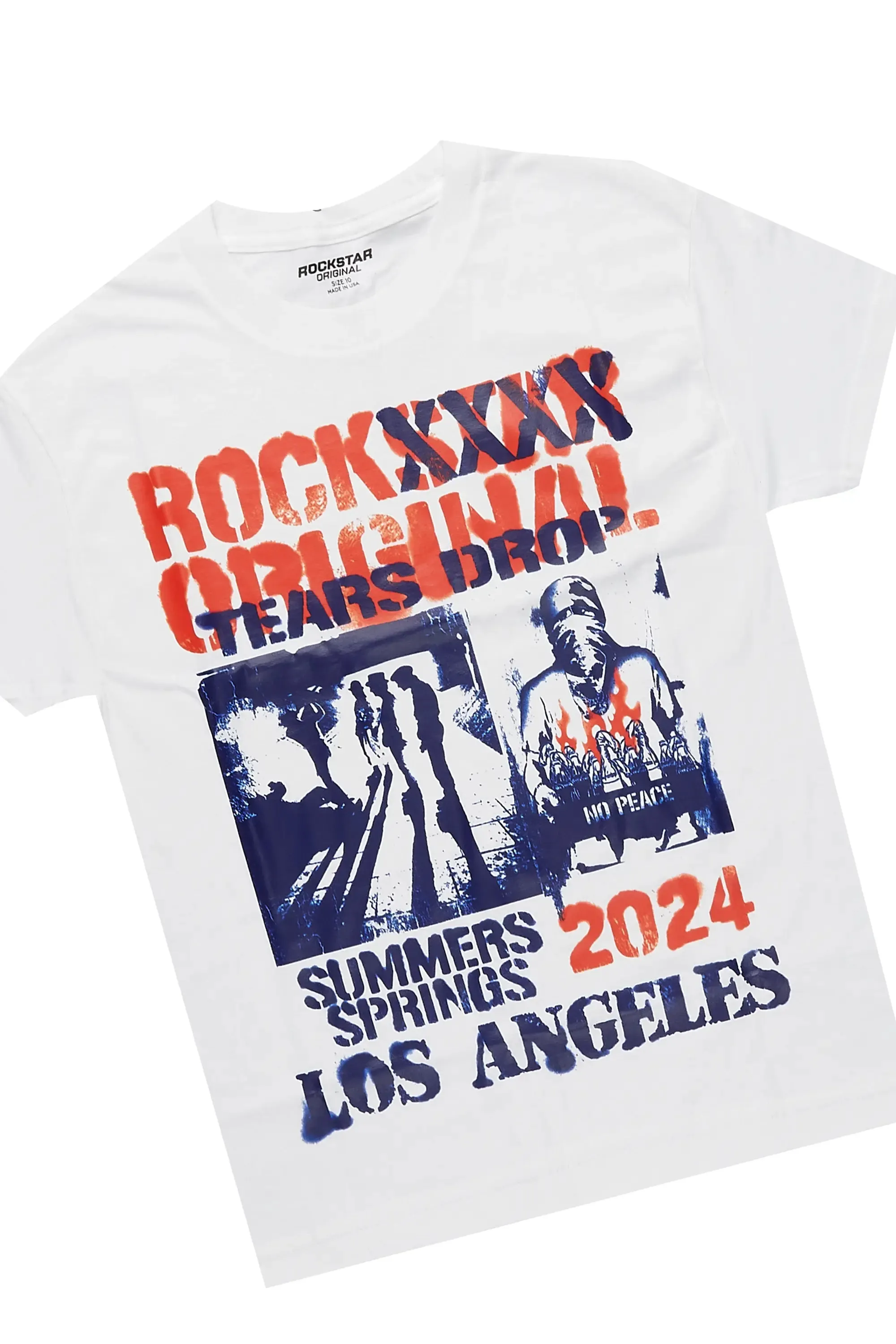 Girls Omer White/Navy Short Set sold by Rockstar Original product image thumbnail 2