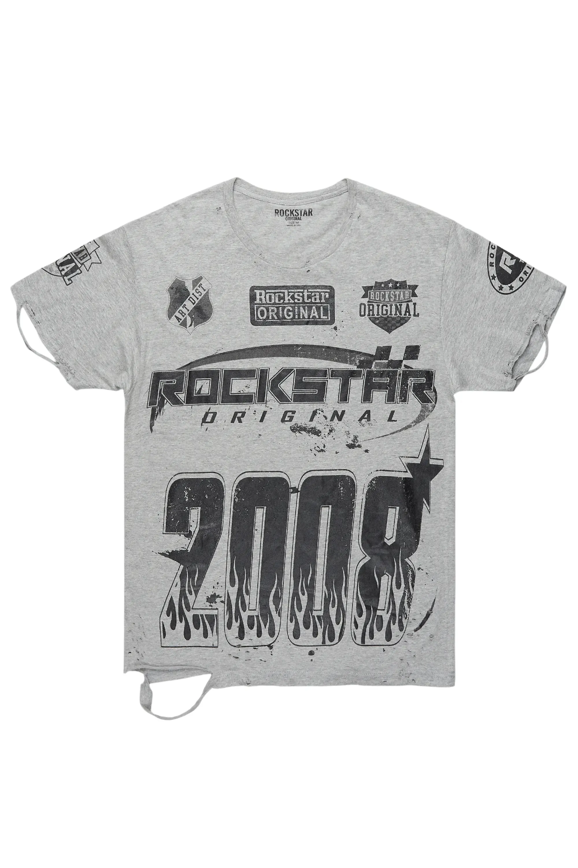 Amos Heather Grey Graphic T-Shirt sold by Rockstar Original