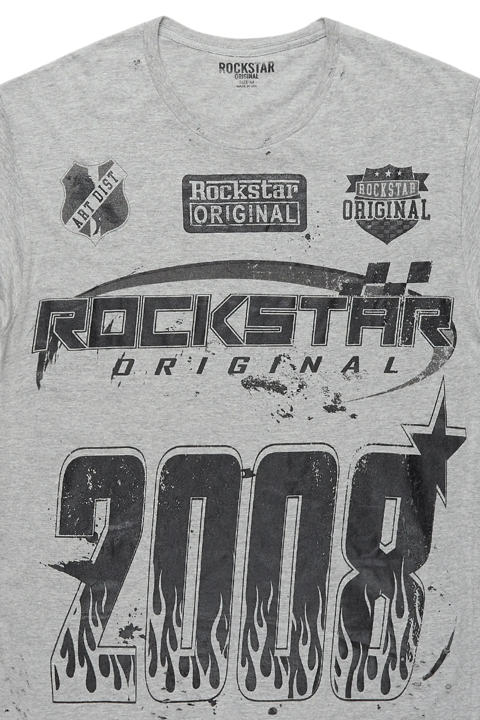 Amos Heather Grey Graphic T-Shirt sold by Rockstar Original product image thumbnail 2