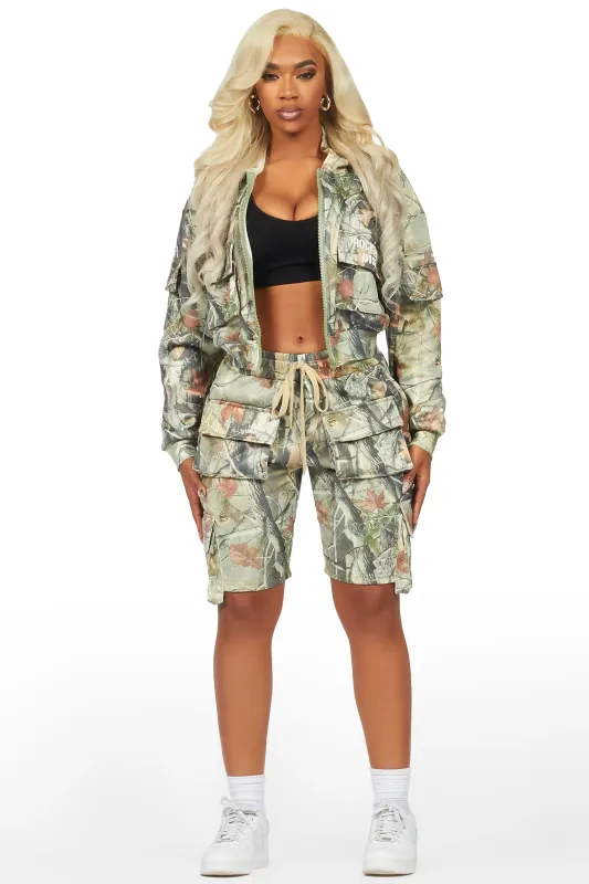 Shaneka Tree Camo Cargo Short Set sold by Rockstar Original