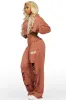 Corrina Mocha French Terry Oversized Trackset sold by Rockstar Original