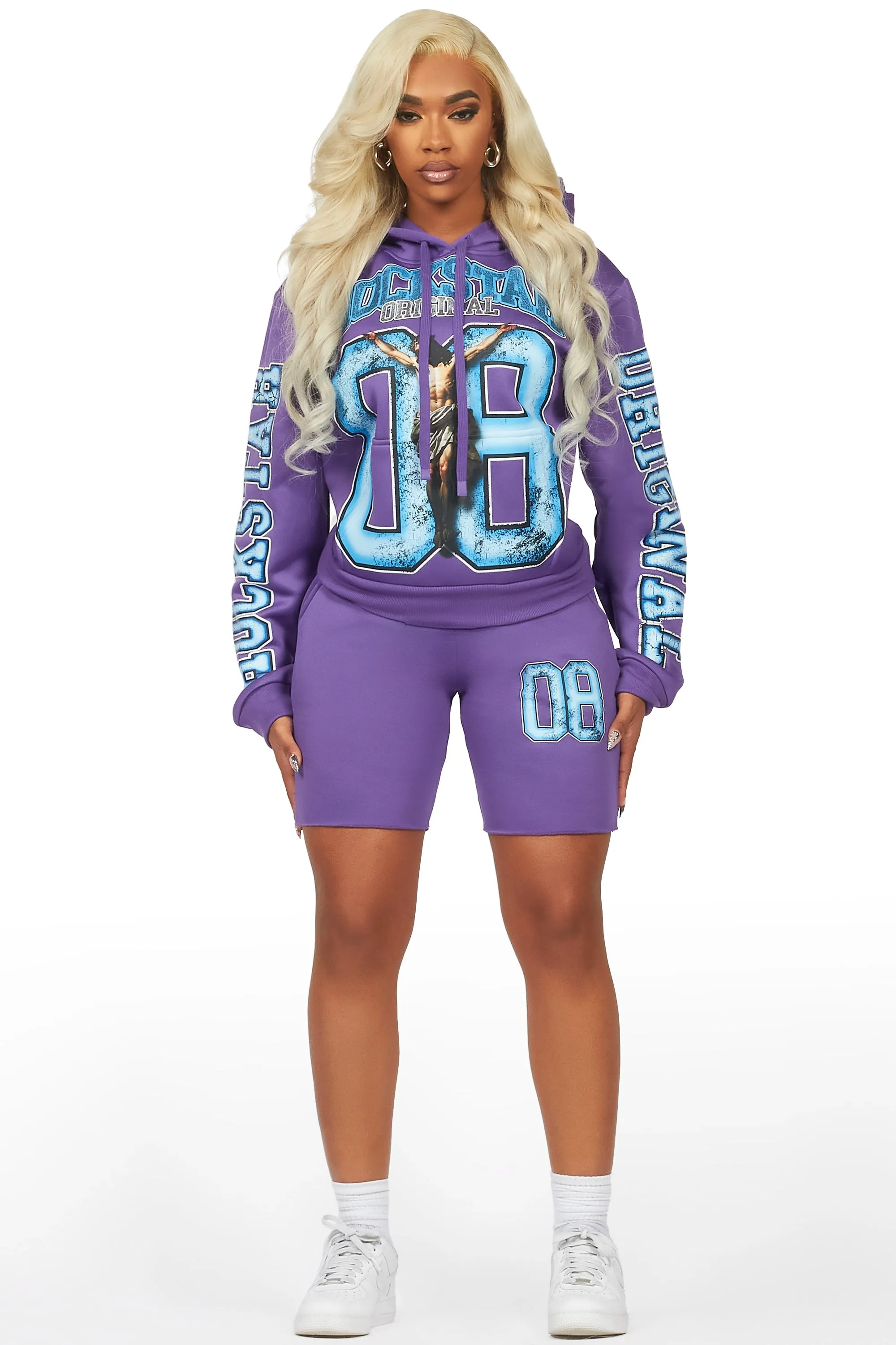 Tariqa Purple Short Set sold by Rockstar Original product image thumbnail 2