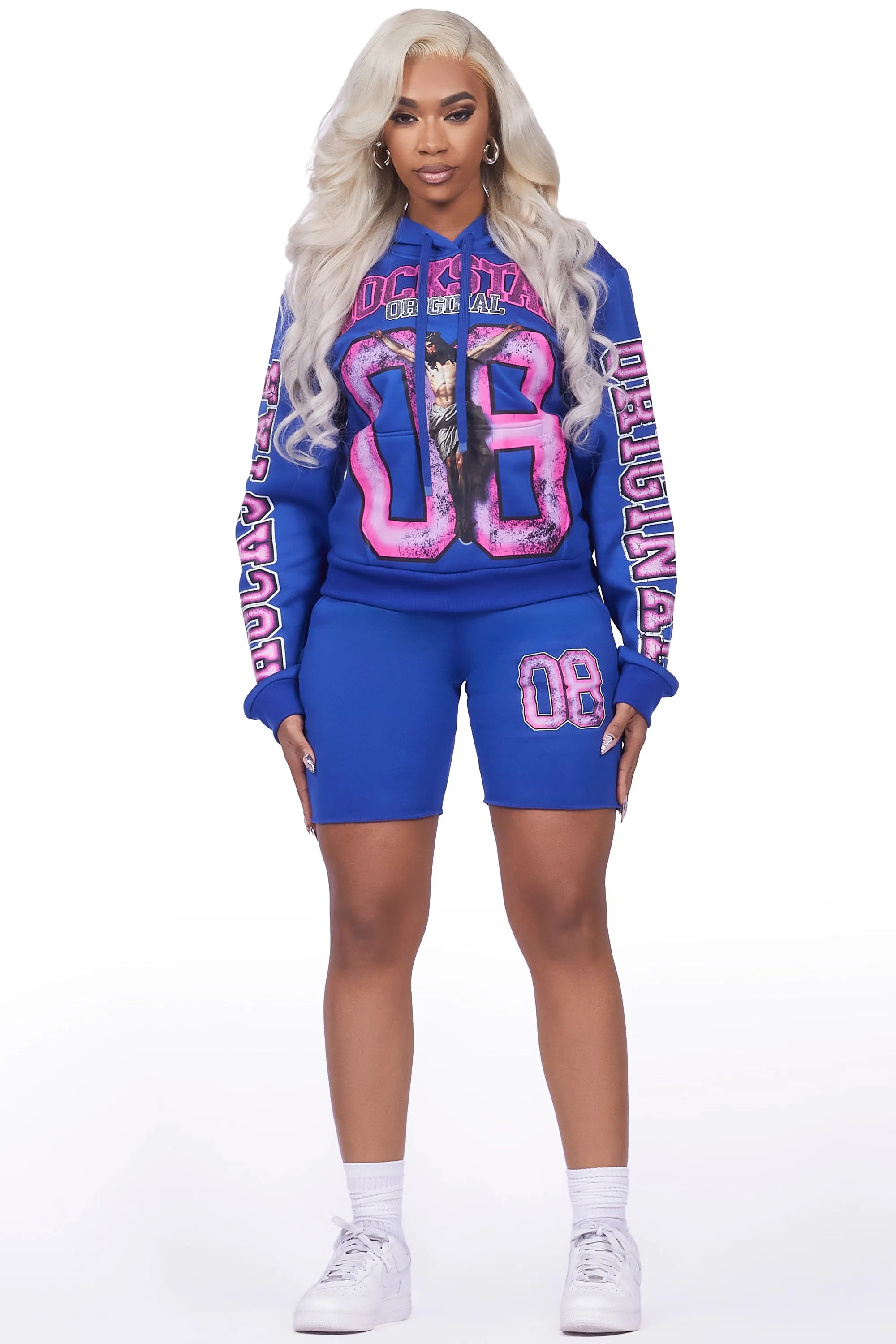 Tariqa Royal Blue Short Set sold by Rockstar Original