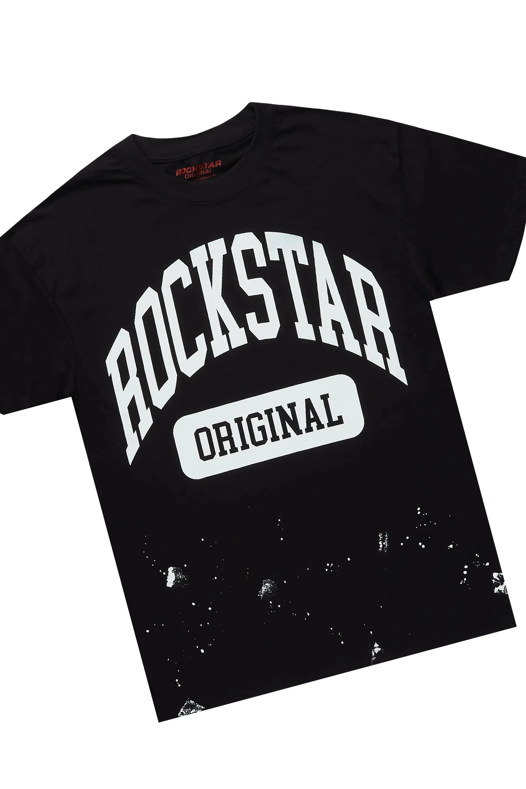 Rainer Black T-Shirt/Stacked Track Pant Set sold by Rockstar Original product image thumbnail 2
