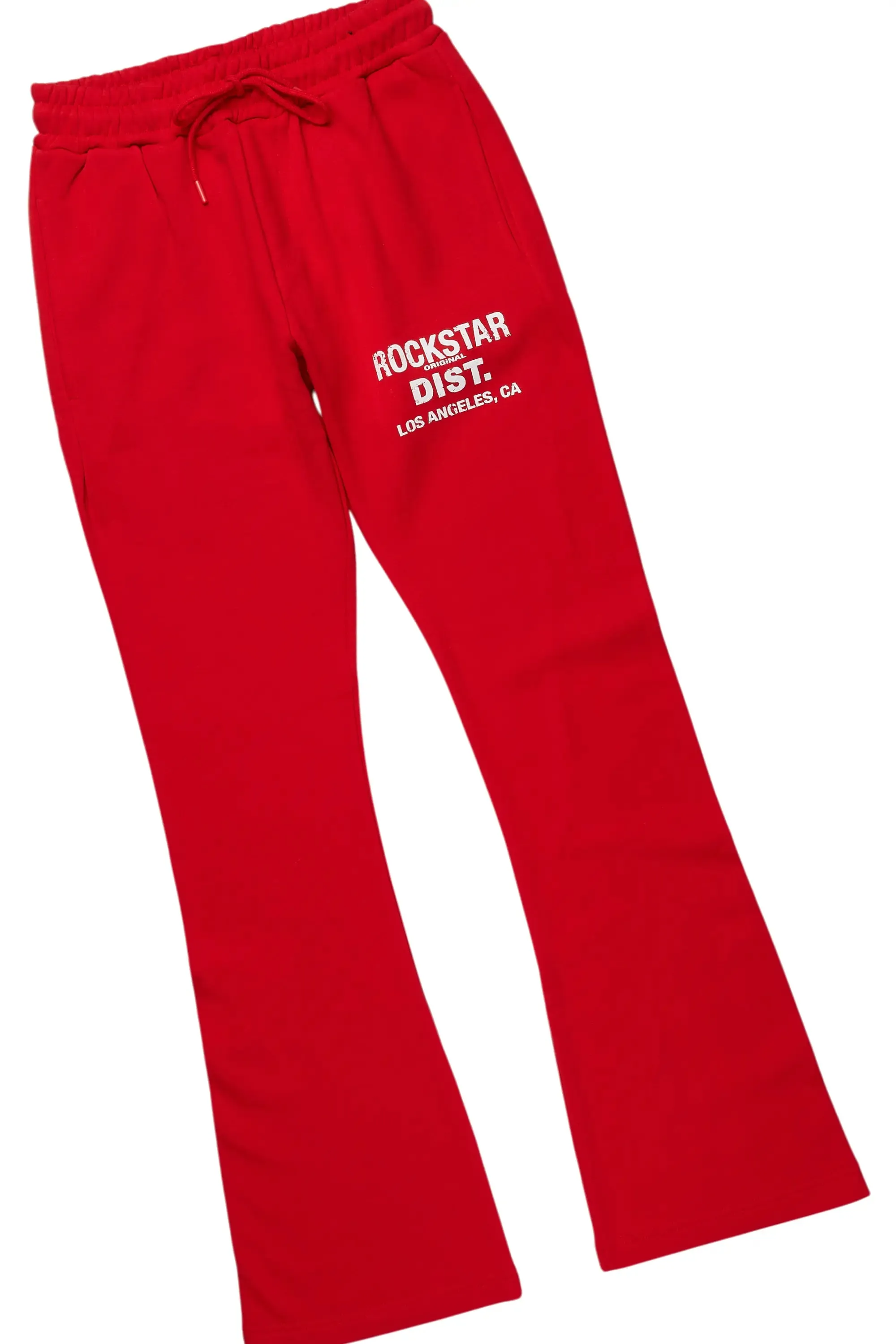Lake White/Red Oversized T-Shirt/Stacked Track Pant Set sold by Rockstar Original product image thumbnail 3