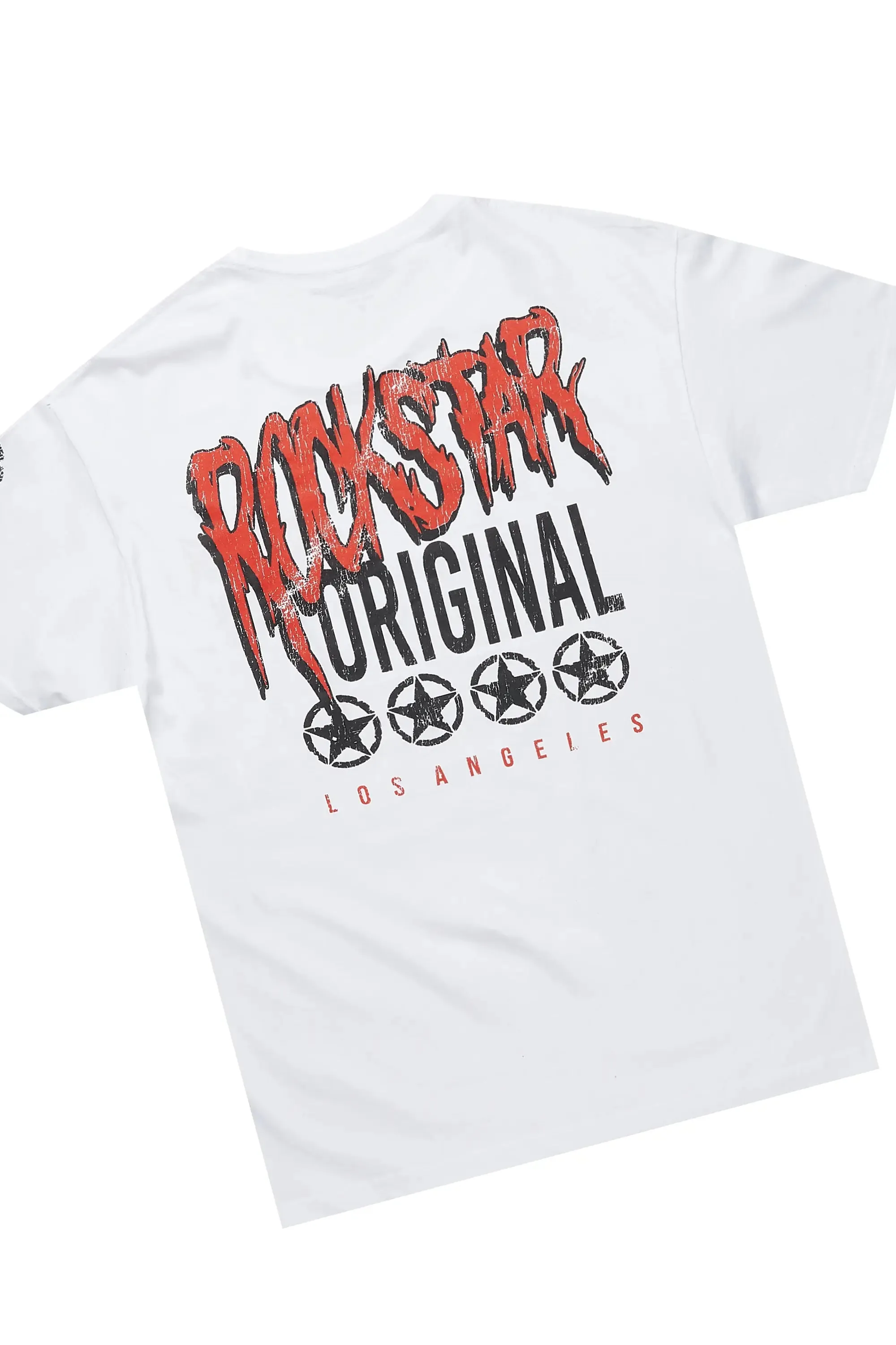 Wizzurd White/Red T-Shirt/Stacked Baggy Track Pant Set sold by Rockstar Original product image thumbnail 3