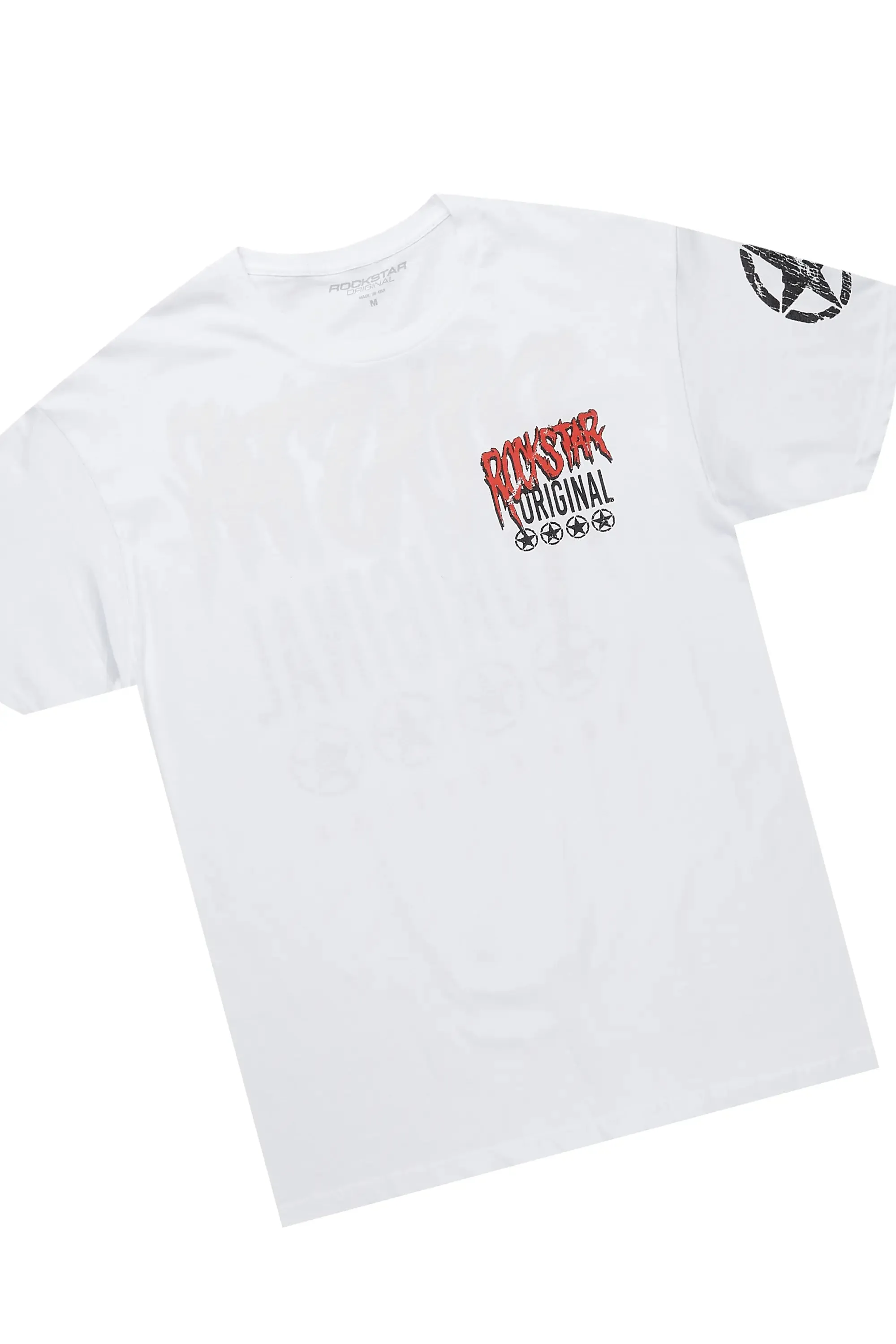 Wizzurd White/Red T-Shirt/Stacked Baggy Track Pant Set sold by Rockstar Original product image thumbnail 2