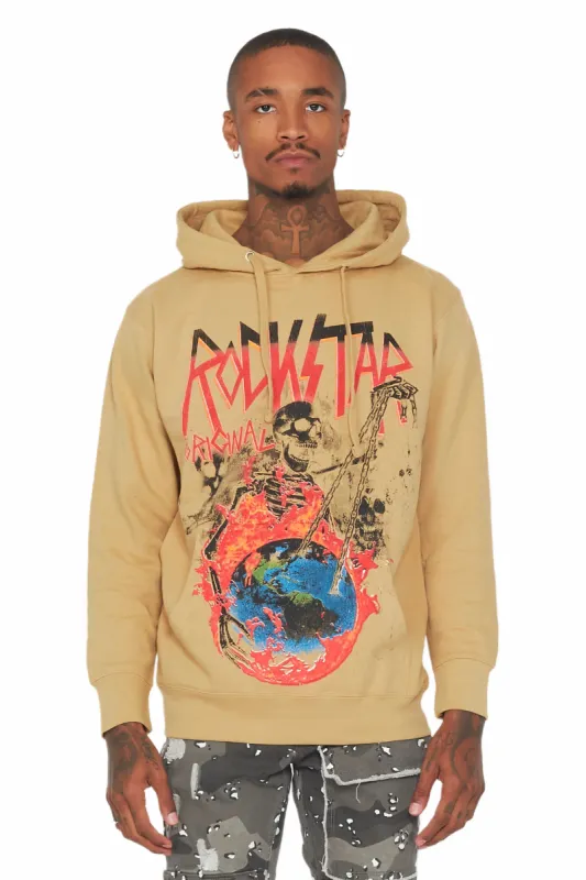 Barrett Beige Graphic Hoodie sold by Rockstar Original