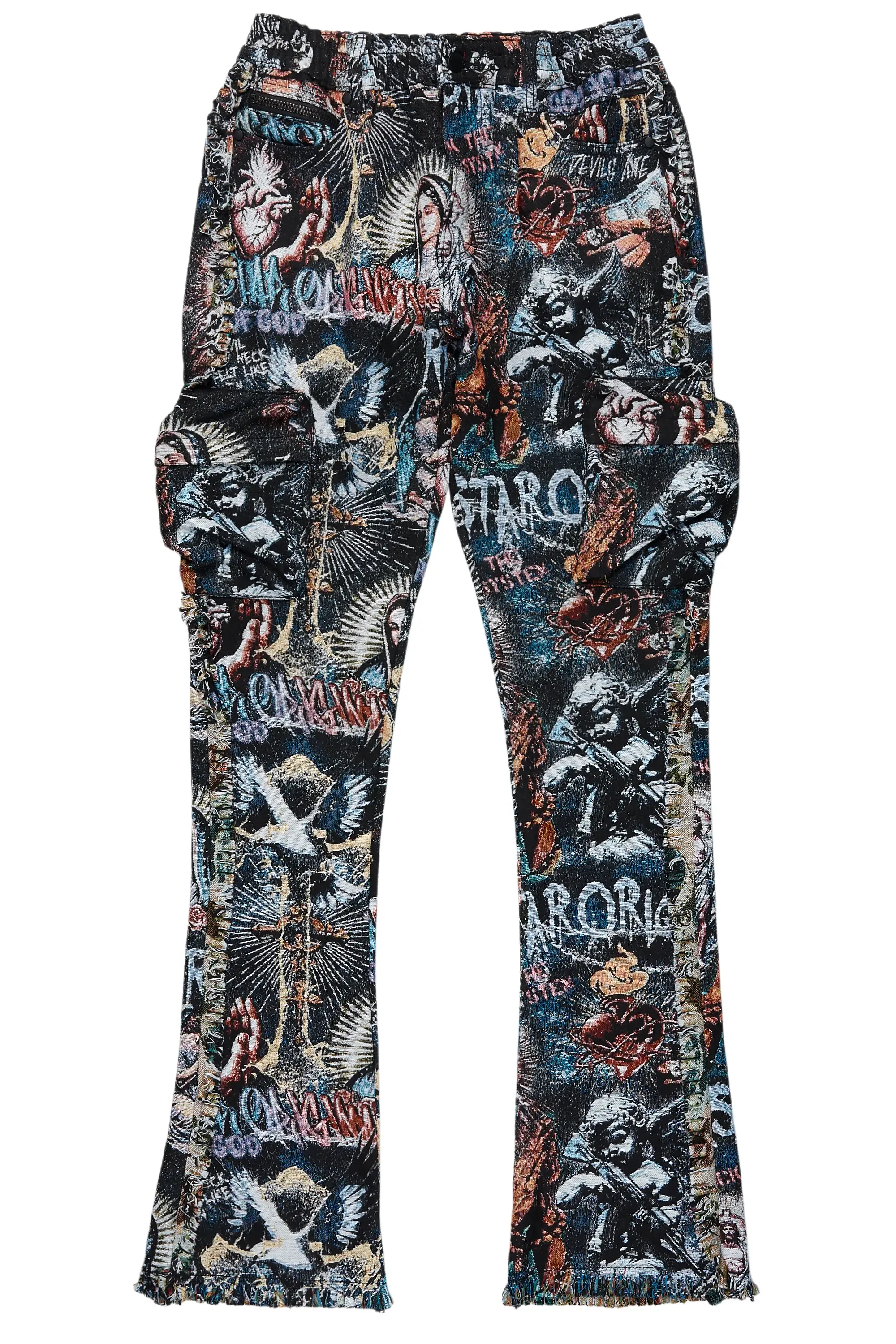 Jari Multi Stacked Tapestry Flare Jean sold by Rockstar Original product image thumbnail 2