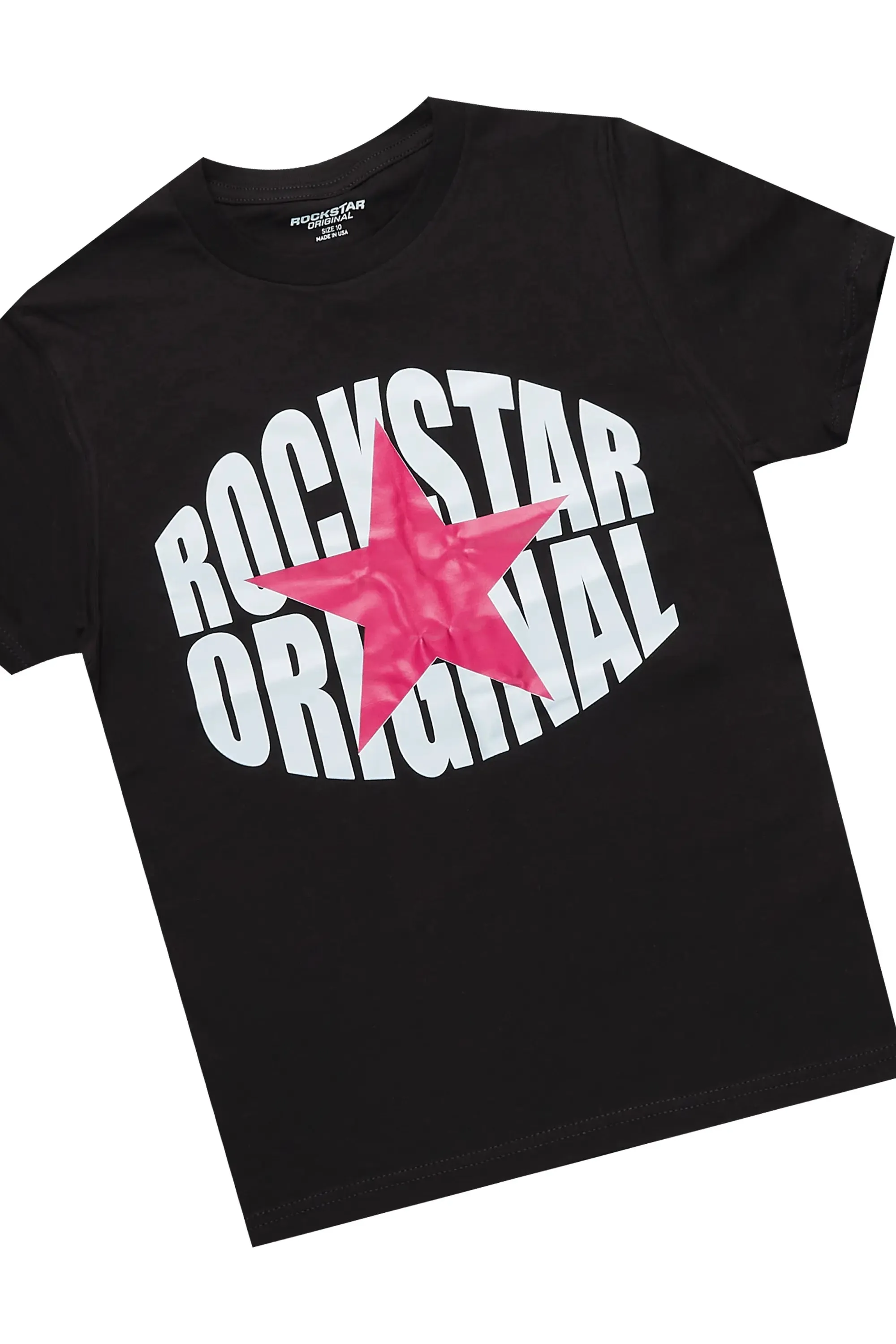 Girls State Black/Pink Short Set sold by Rockstar Original product image thumbnail 2