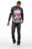 Dag Dark Grey Stacked Flare Jean sold by Rockstar Original