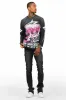 Dag Dark Grey Stacked Flare Jean sold by Rockstar Original