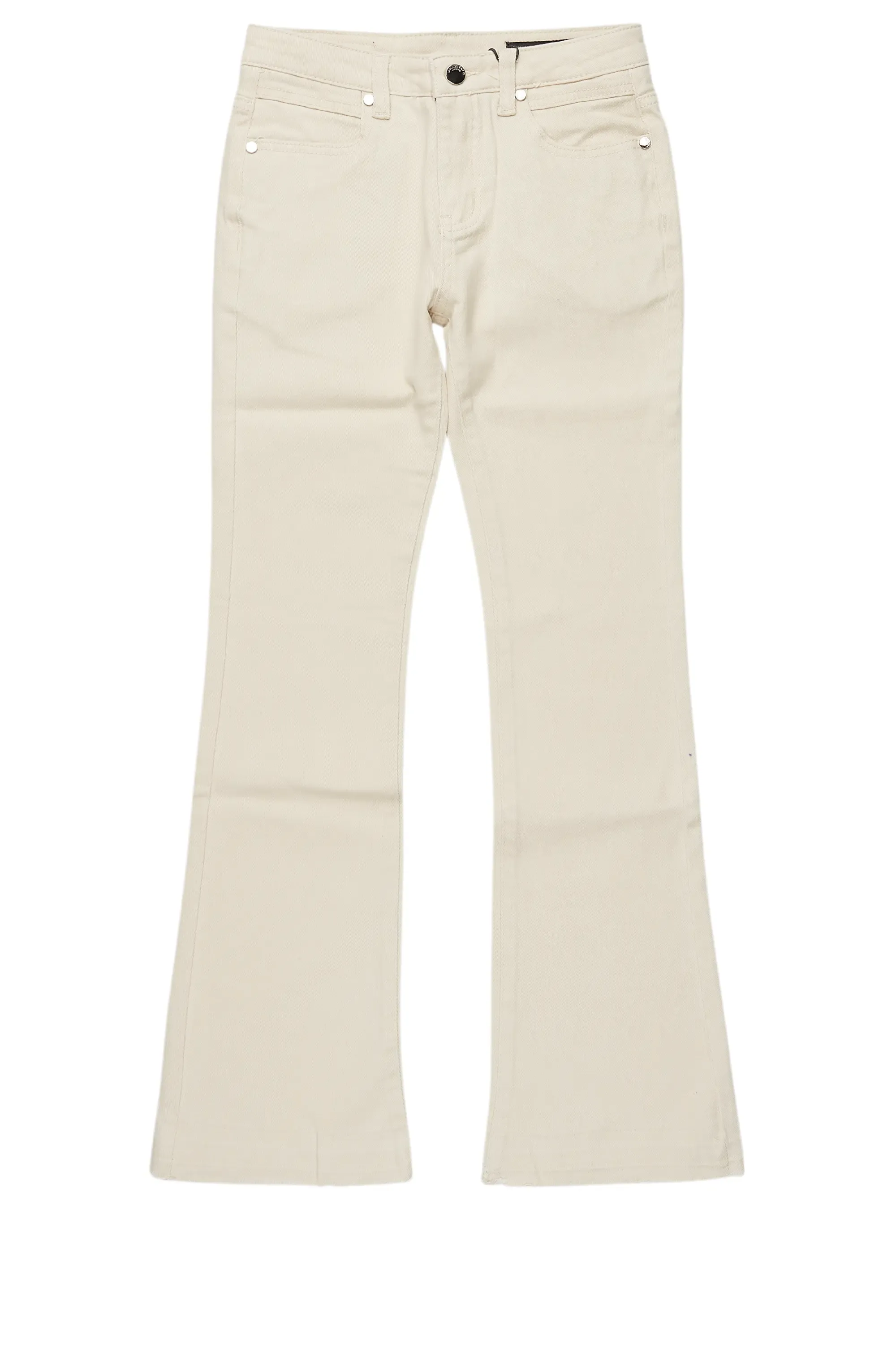 Boys Dag Beige Stacked Flare Jean sold by Rockstar Original