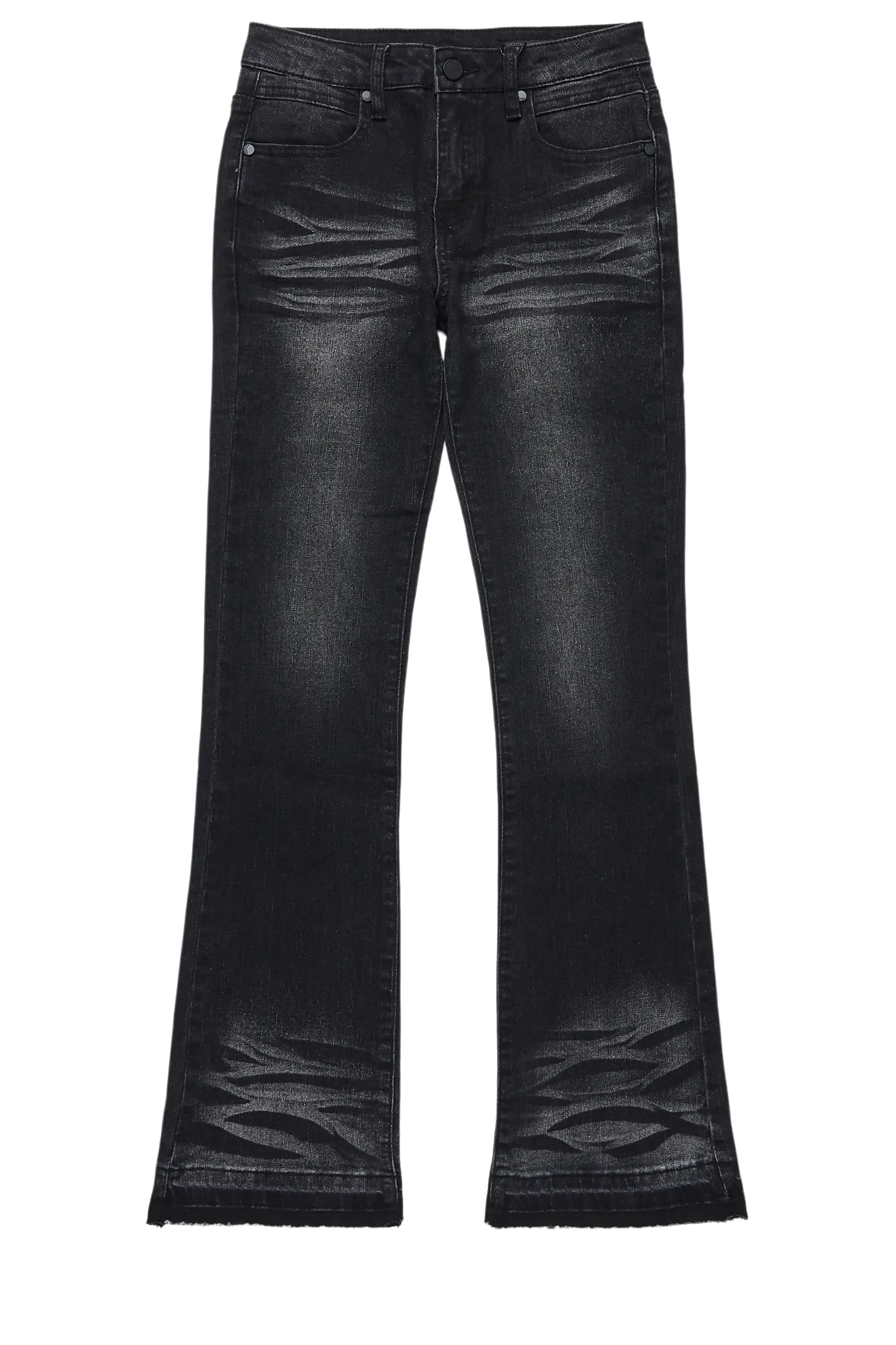 Boys Dag Dark Grey Stacked Flare Jean sold by Rockstar Original