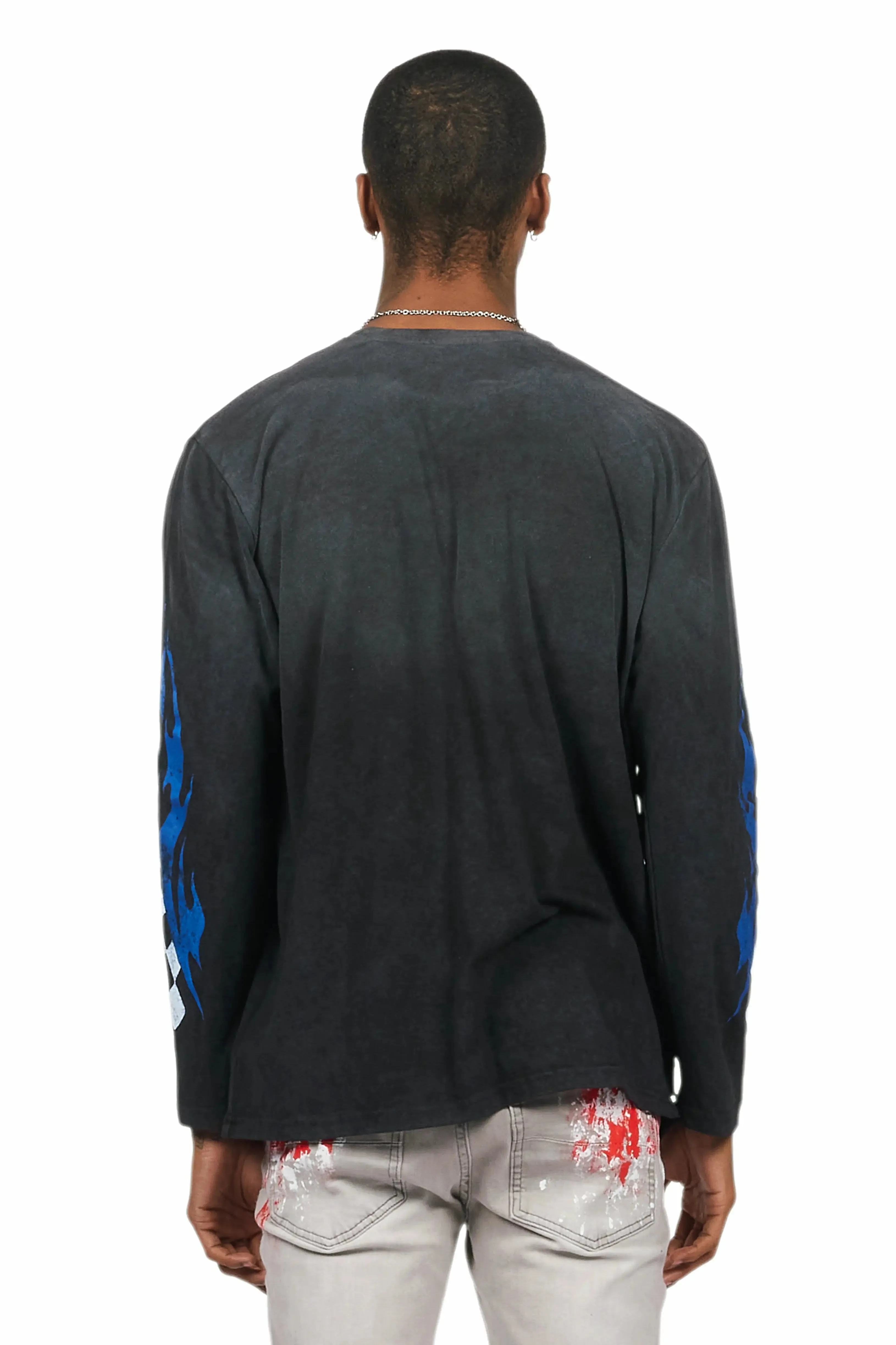 Colorful Race Vintage Black Long Sleeve Graphic T-Shirt sold by Rockstar Original product image thumbnail 4