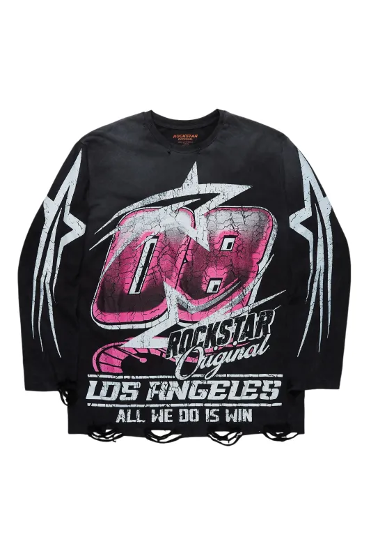 Retta Vintage Black Long Sleeve T-Shirt sold by Rockstar Original