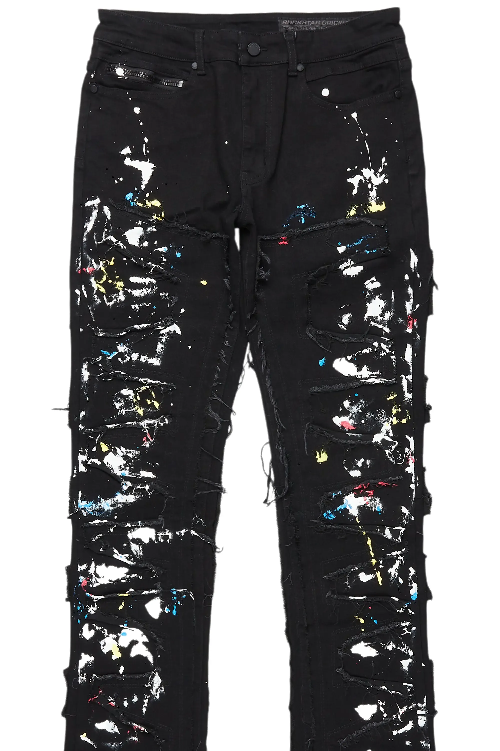 Shaddie Black Painter Stacked Flare Jean sold by Rockstar Original product image thumbnail 2