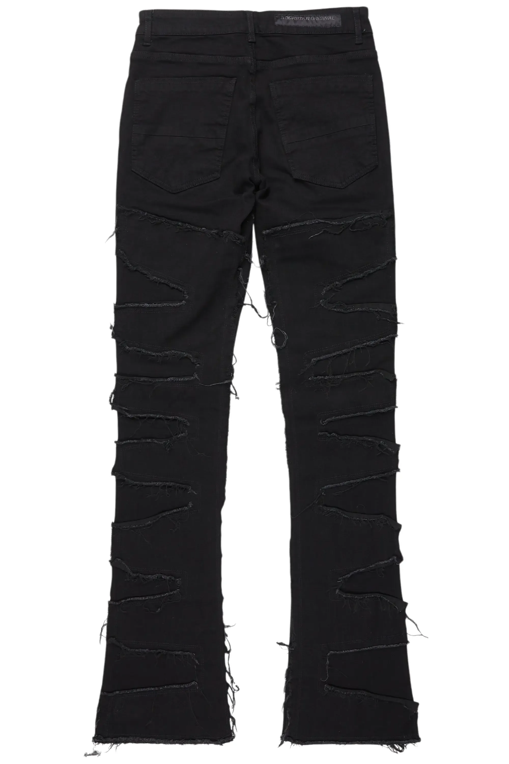 Shaddie Black Painter Stacked Flare Jean sold by Rockstar Original product image thumbnail 3
