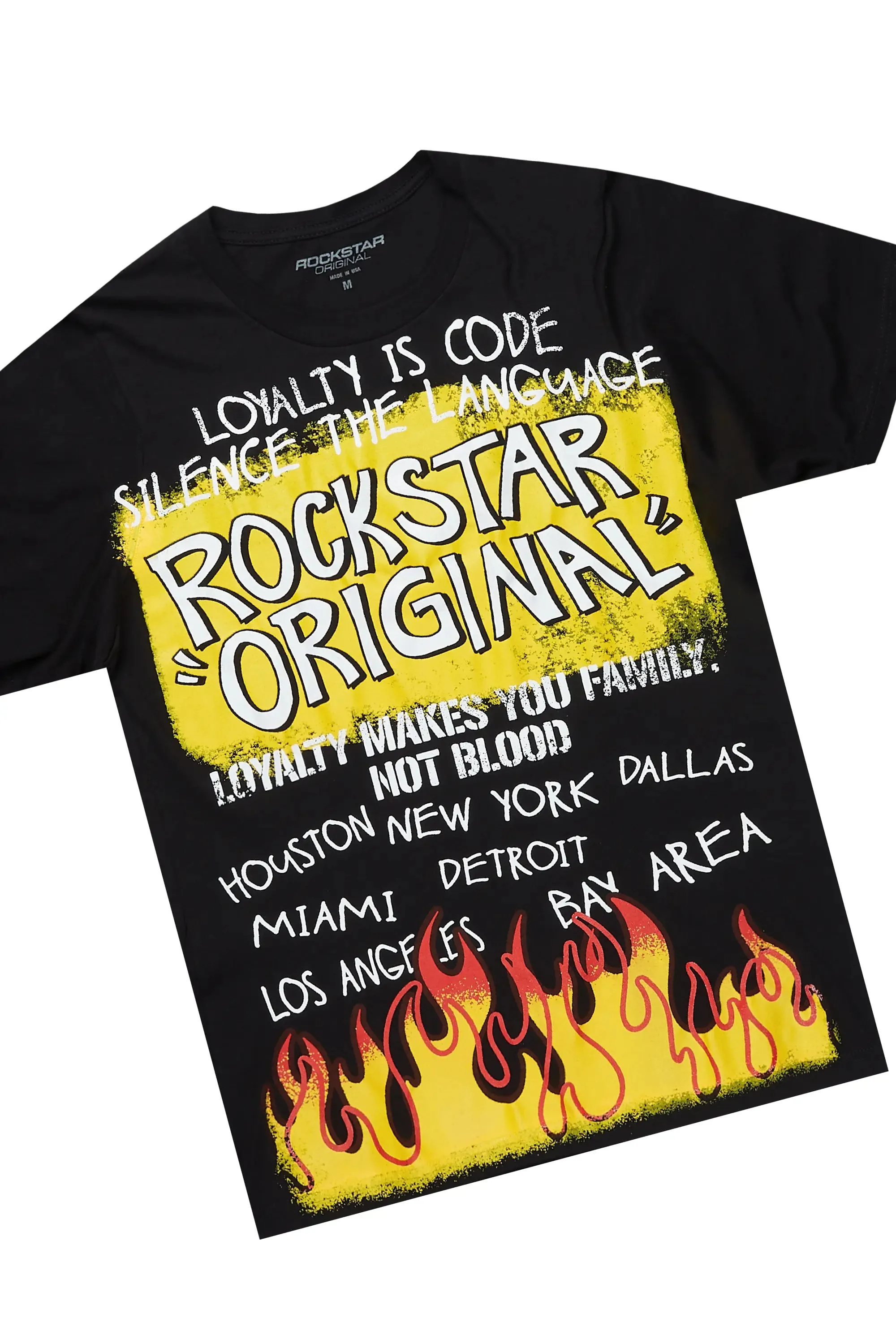 Beno Black T-Shirt/Baggy Stacked Pant Set sold by Rockstar Original product image thumbnail 2