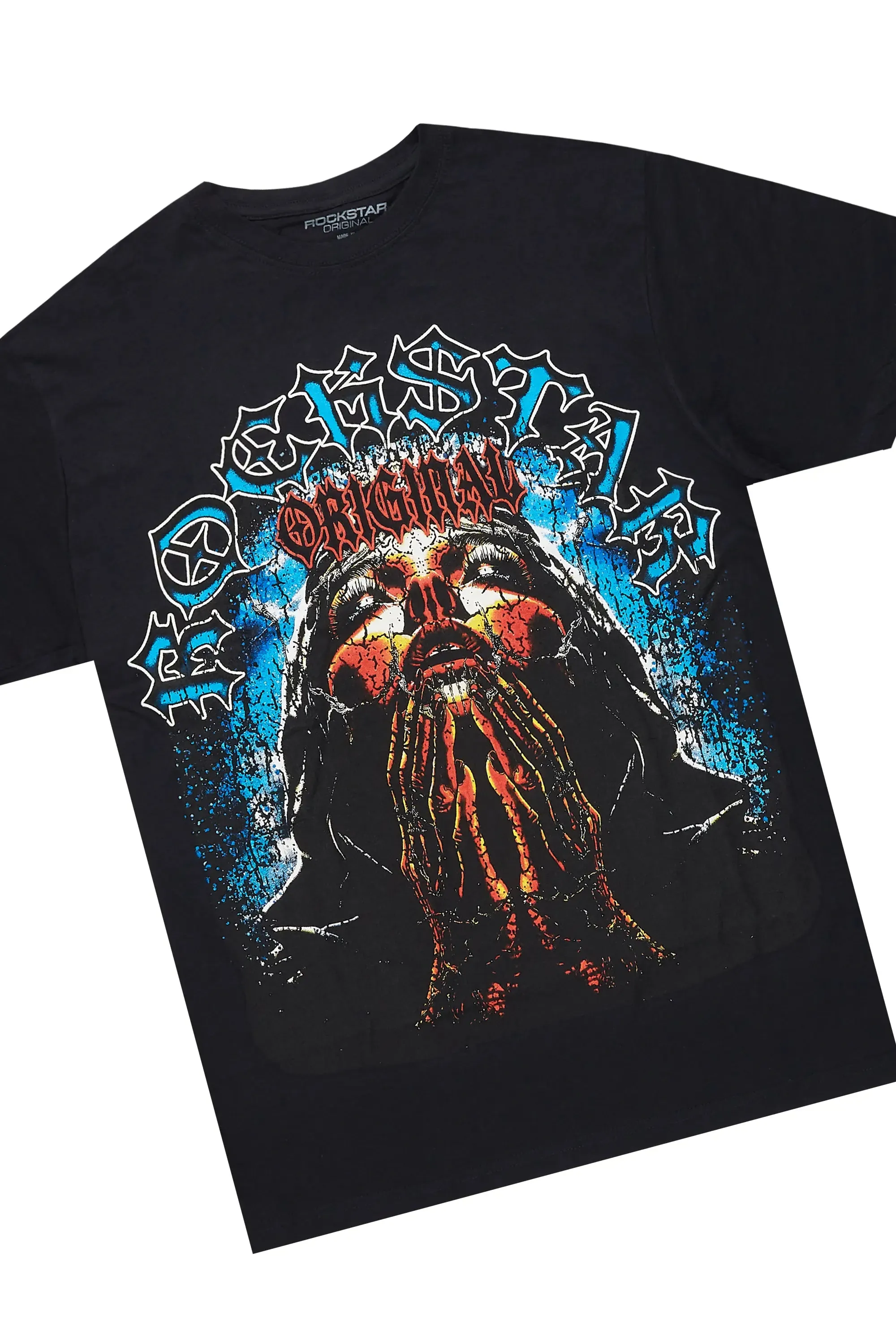 Dallan Black/Blue T-Shirt/Stacked Flare Jean Bundle sold by Rockstar Original product image thumbnail 2