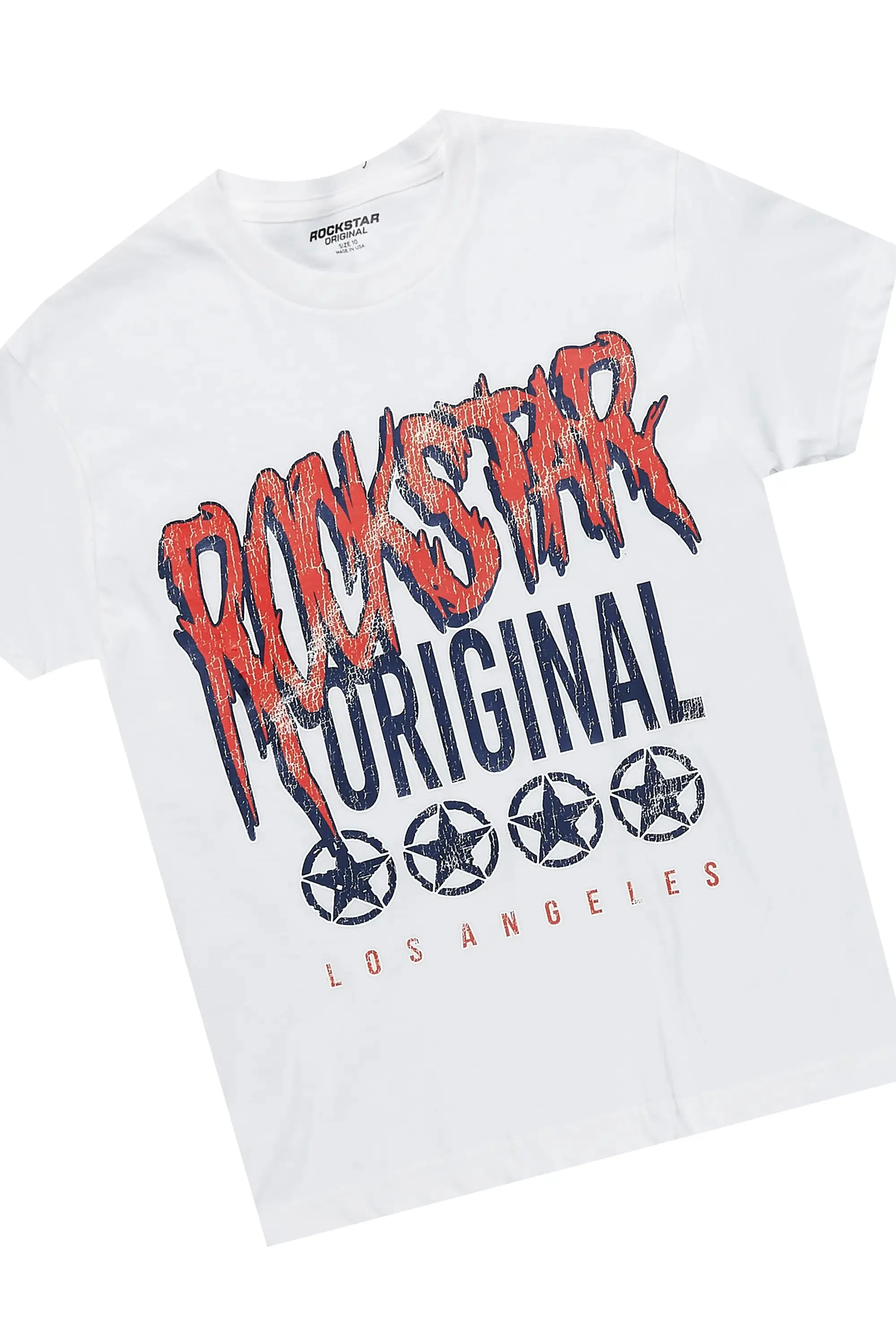 Girls Wizzurd White/Navy Short Set sold by Rockstar Original product image thumbnail 2