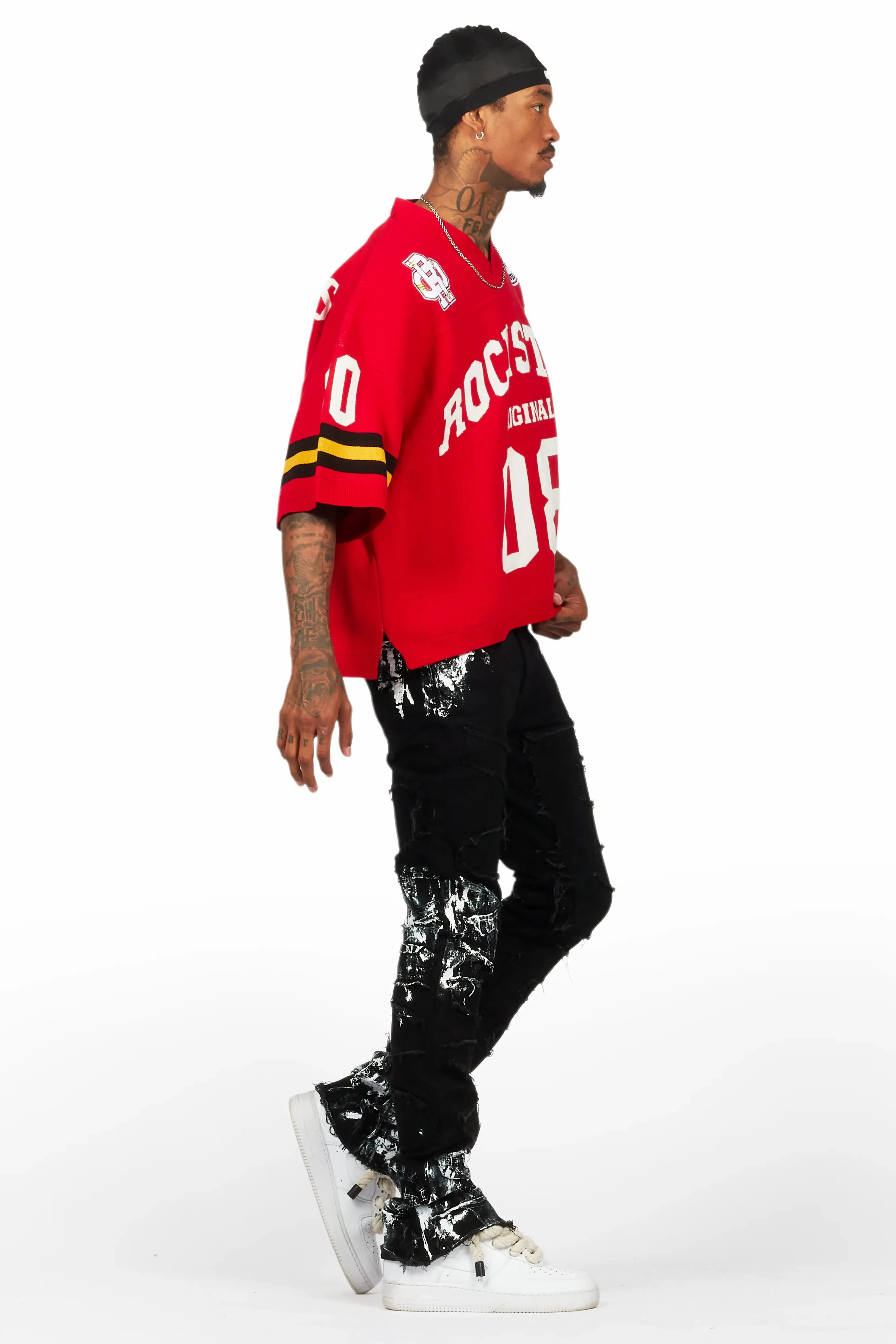 Nuno Red Knit Jersey sold by Rockstar Original product image thumbnail 3