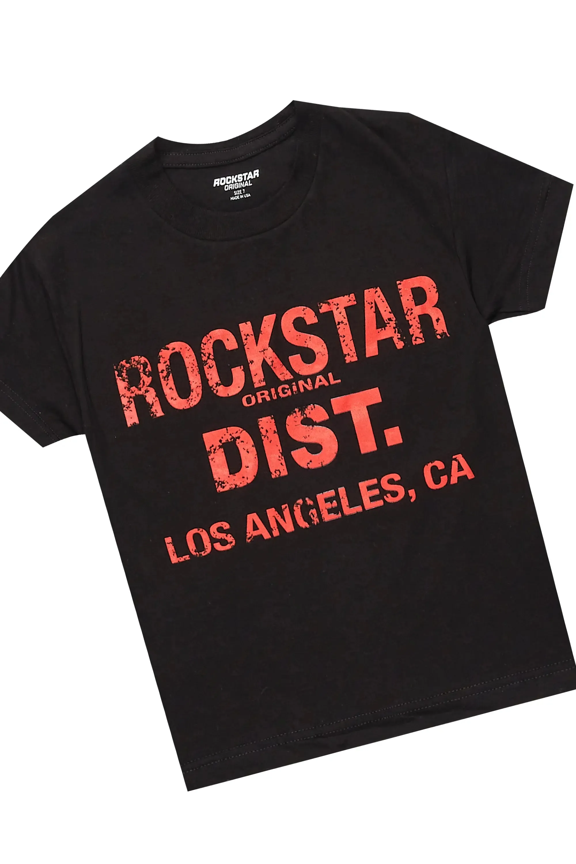 Boys Sava Black/Red T-Shirt/Denim Short Set sold by Rockstar Original product image thumbnail 2