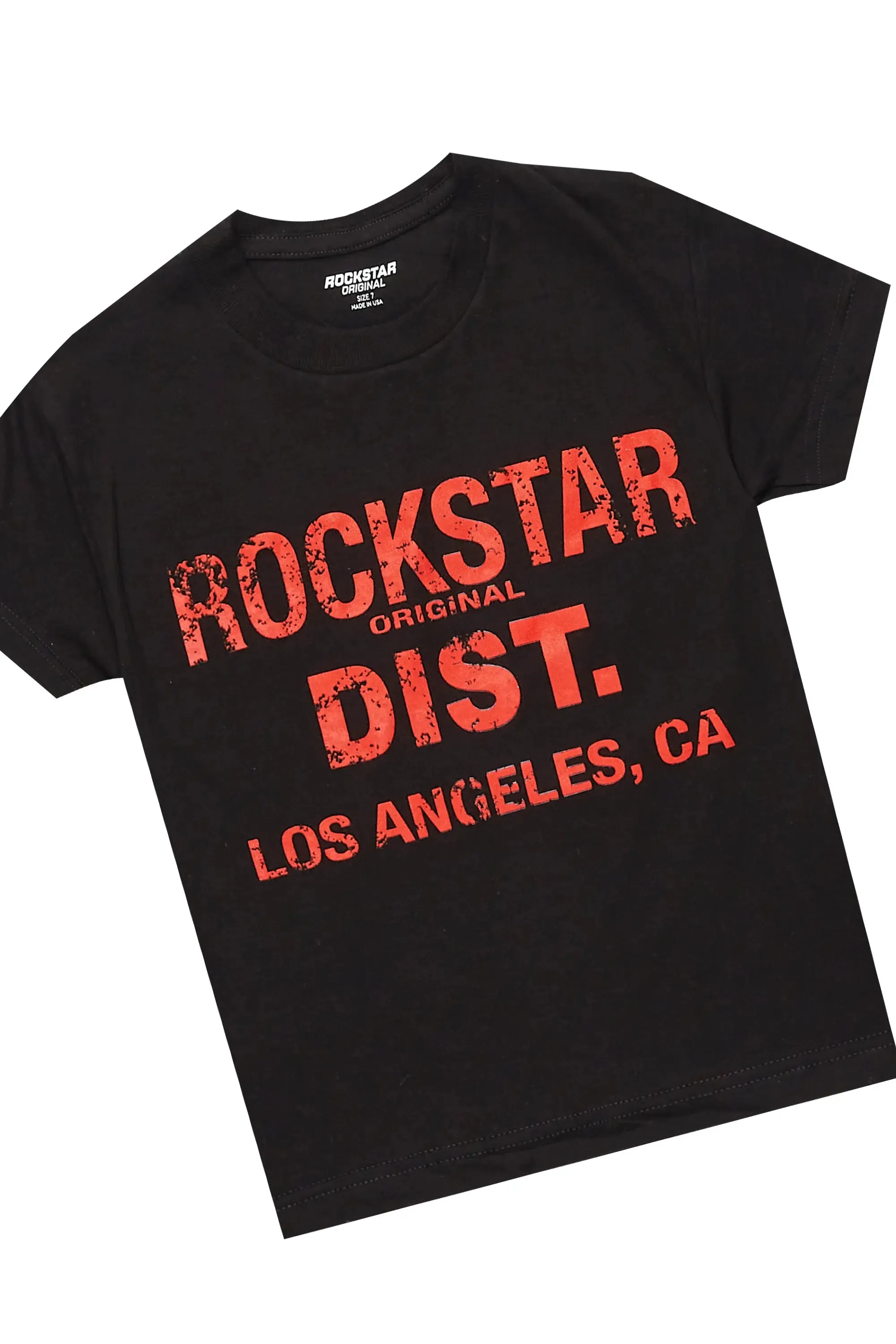 Boys Valo Black/Red T-Shirt/Denim Short Set sold by Rockstar Original product image thumbnail 2