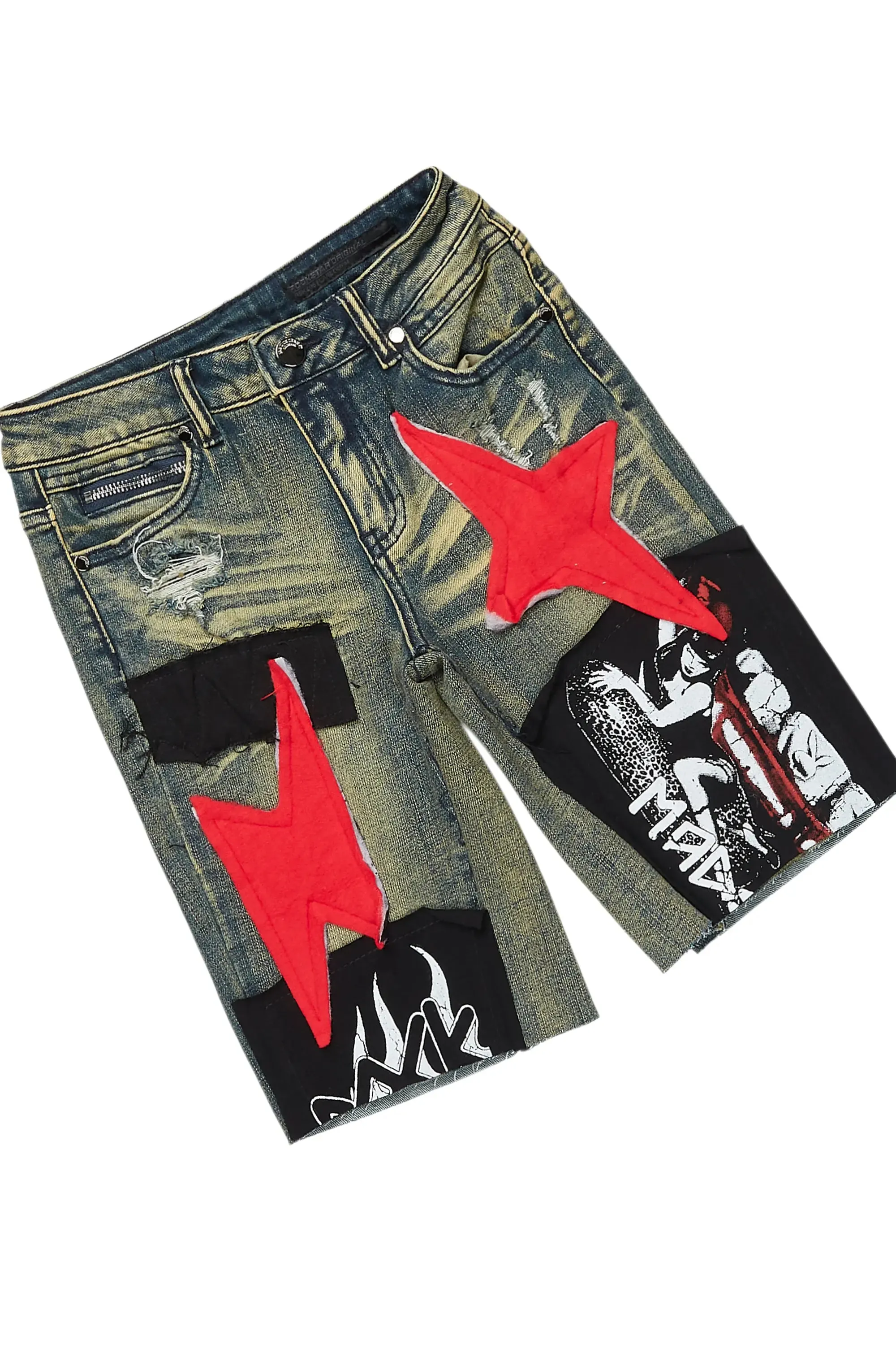 Boys Valo Black/Red T-Shirt/Denim Short Set sold by Rockstar Original product image thumbnail 3