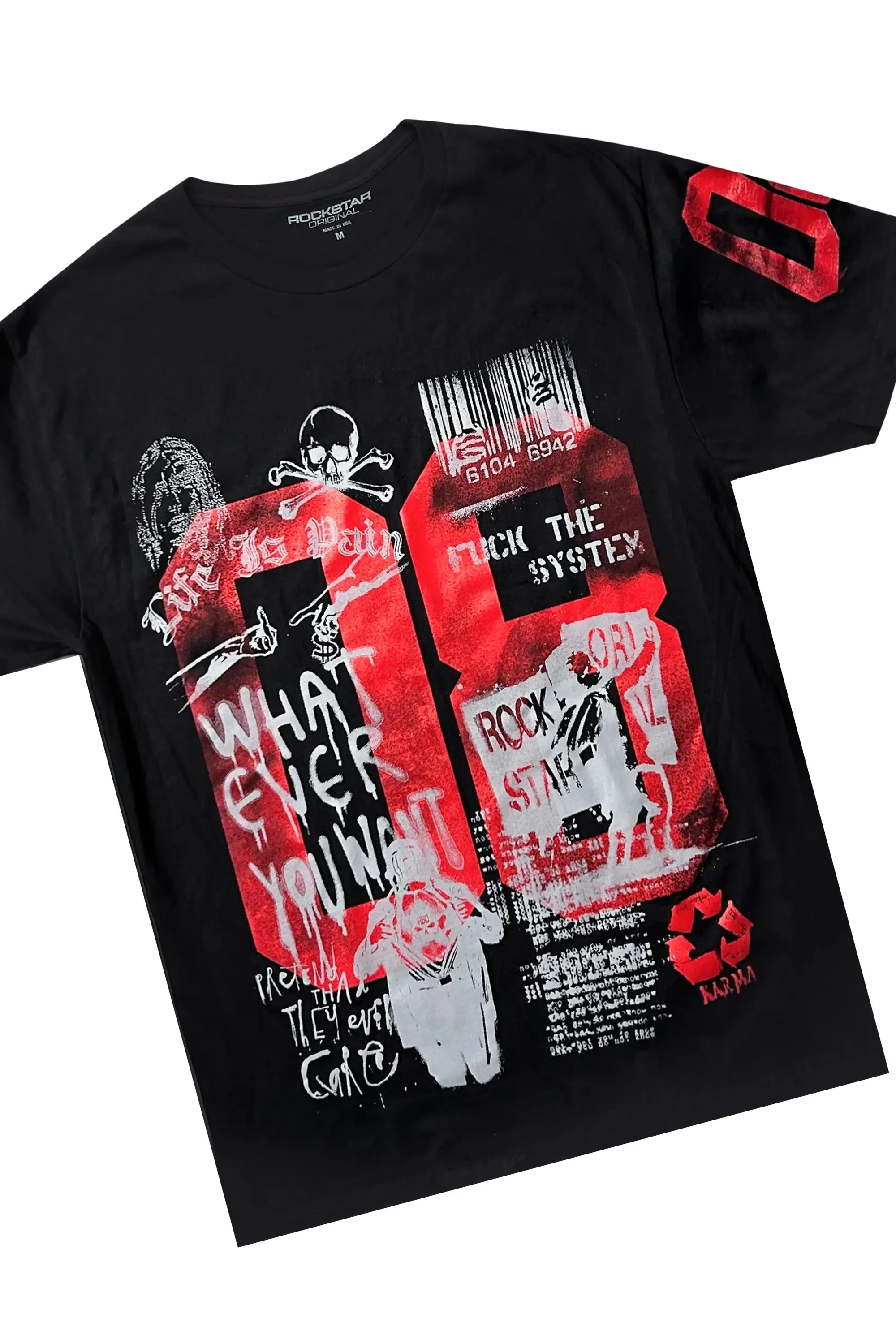 Grill Black T-Shirt/Baggy Stacked Pant Set sold by Rockstar Original product image thumbnail 2