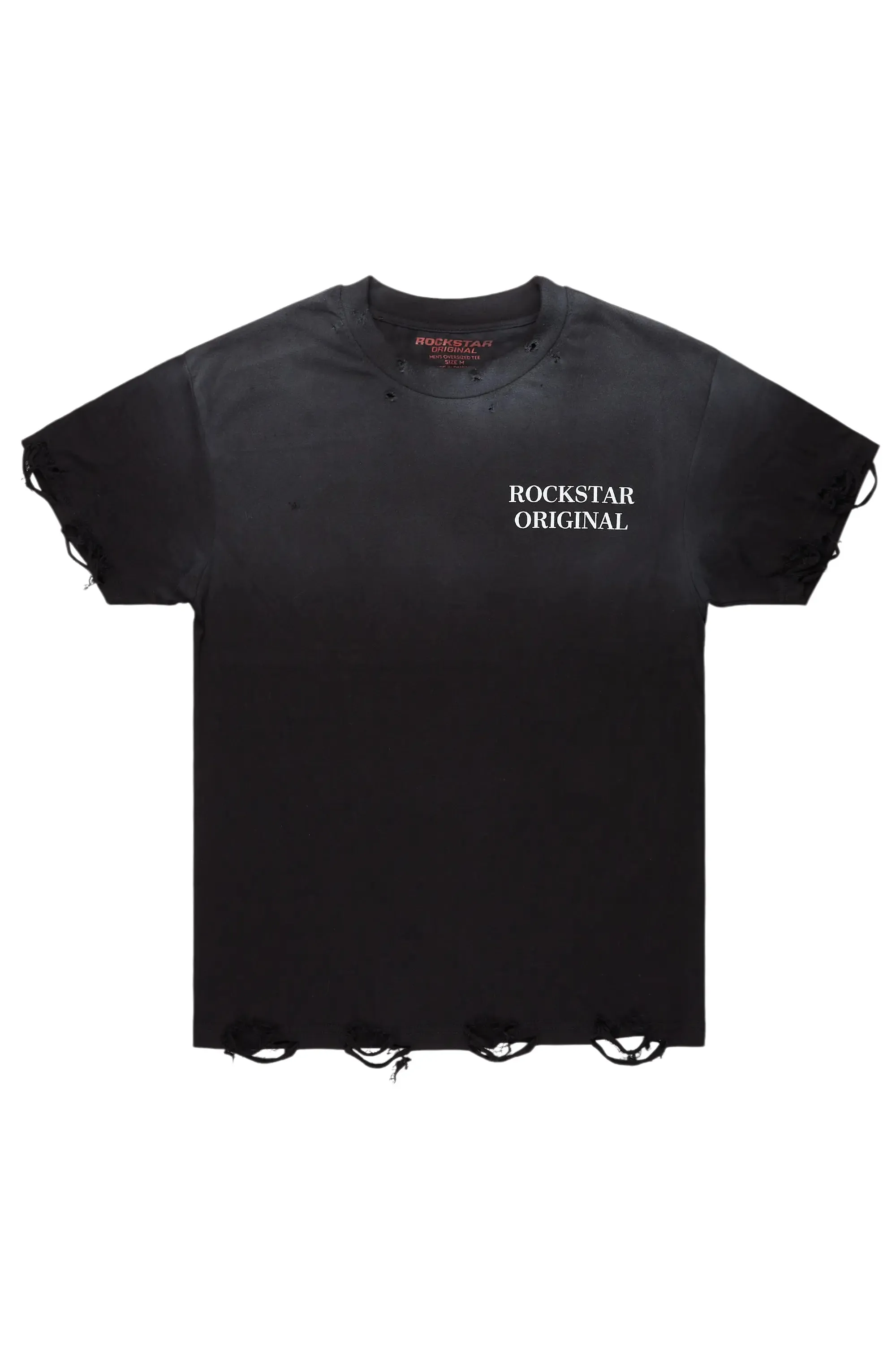 Drako Black Oversized Graphic T-Shirt sold by Rockstar Original product image thumbnail 3