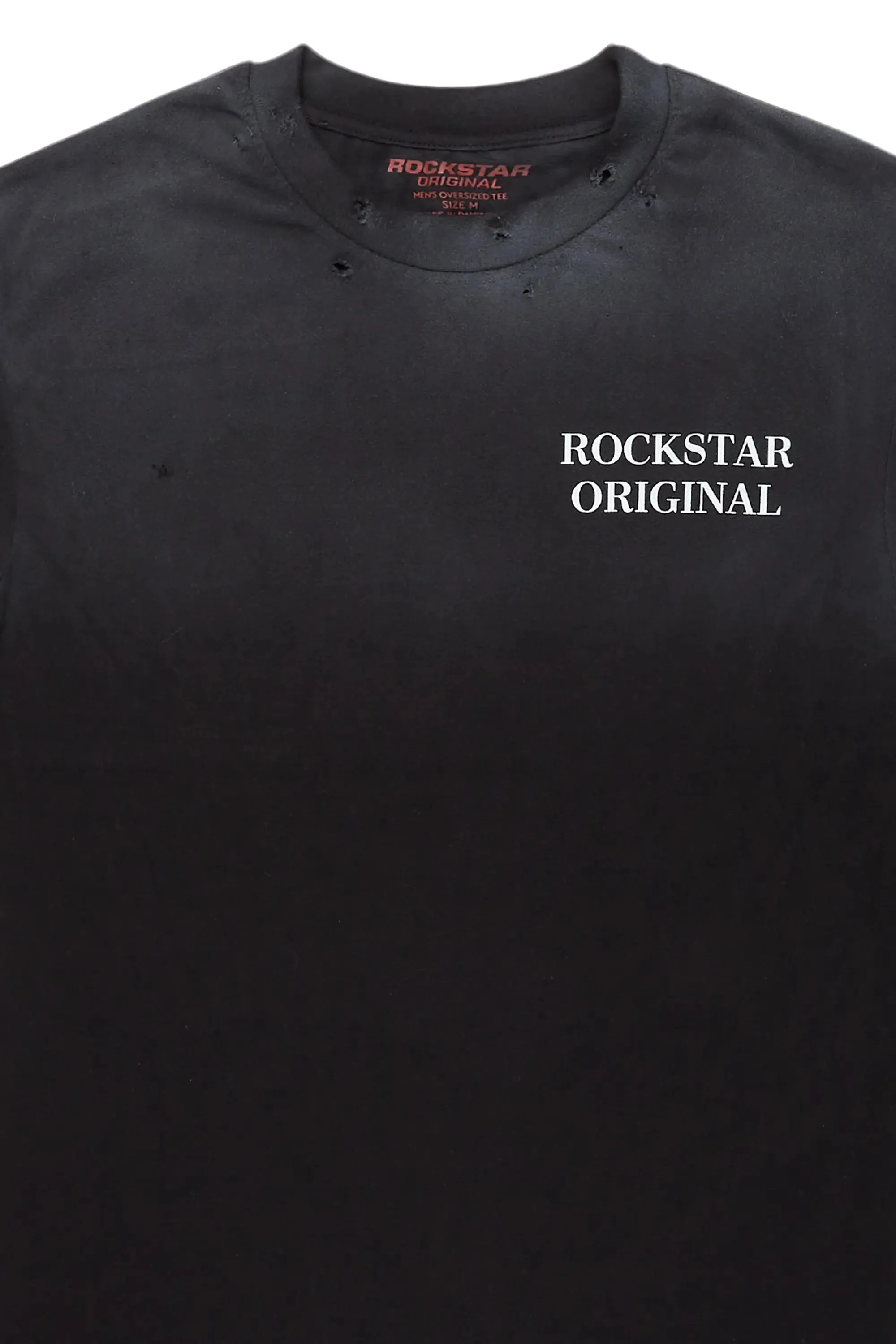 Drako Black Oversized Graphic T-Shirt sold by Rockstar Original product image thumbnail 2