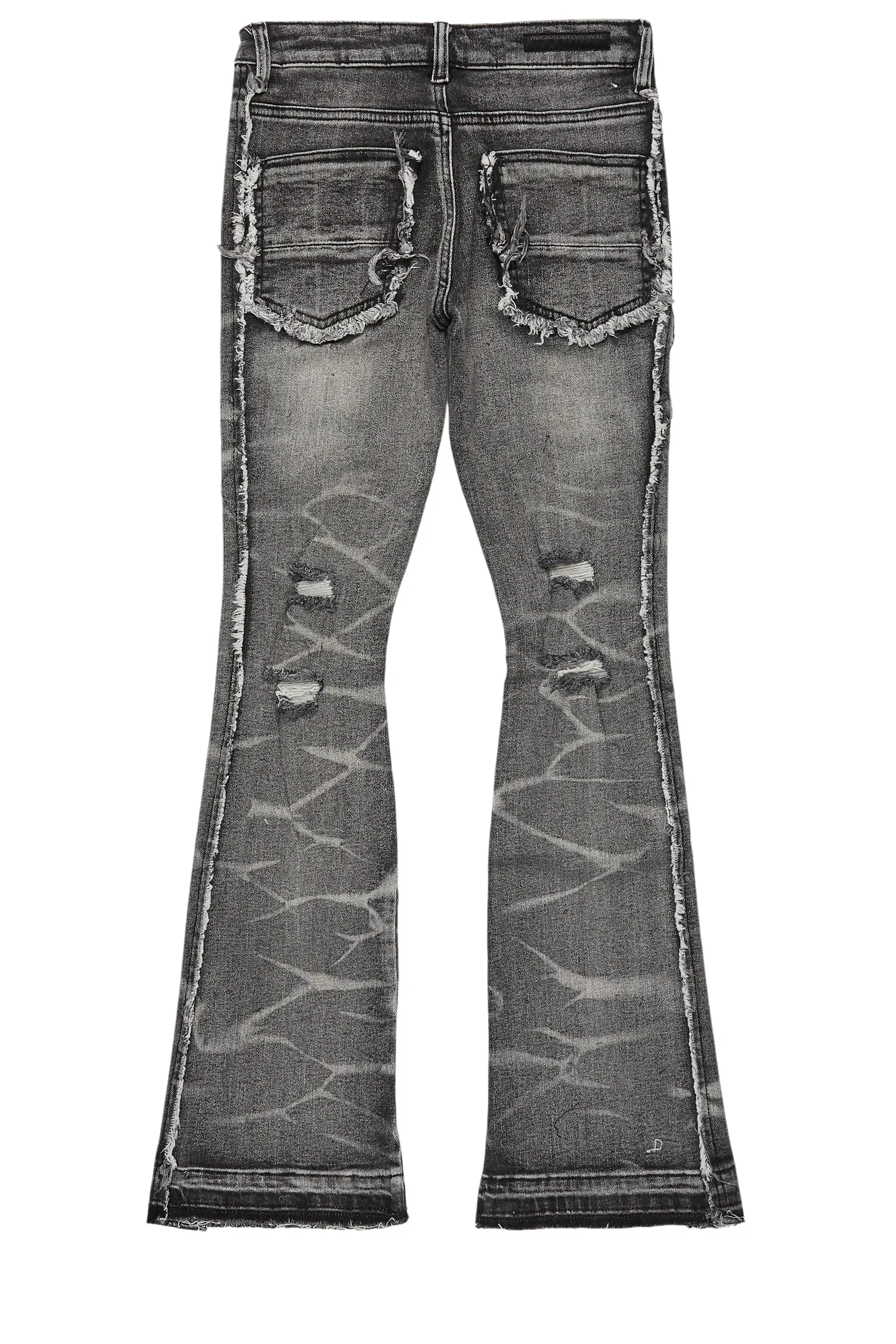Boys Rugged Black Stacked Flare Jean sold by Rockstar Original product image thumbnail 3