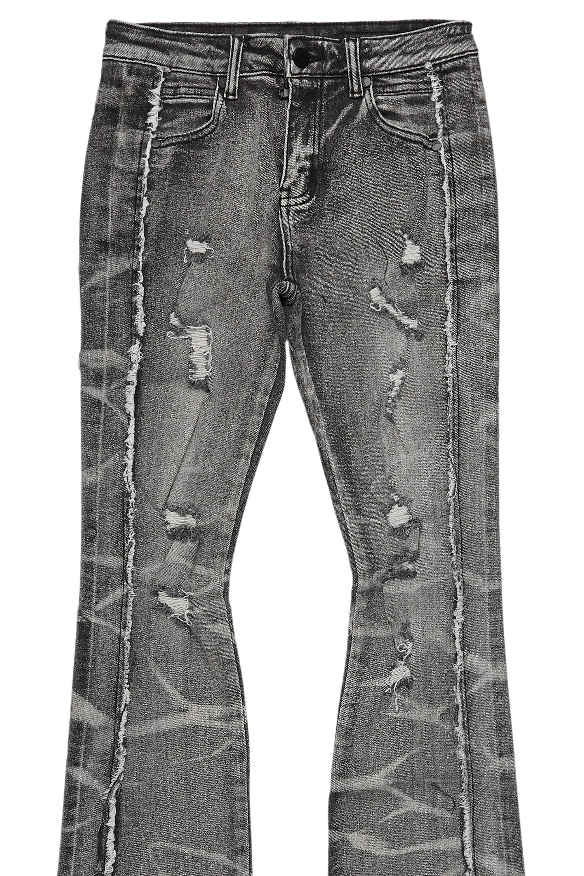 Boys Rugged Black Stacked Flare Jean sold by Rockstar Original product image thumbnail 2
