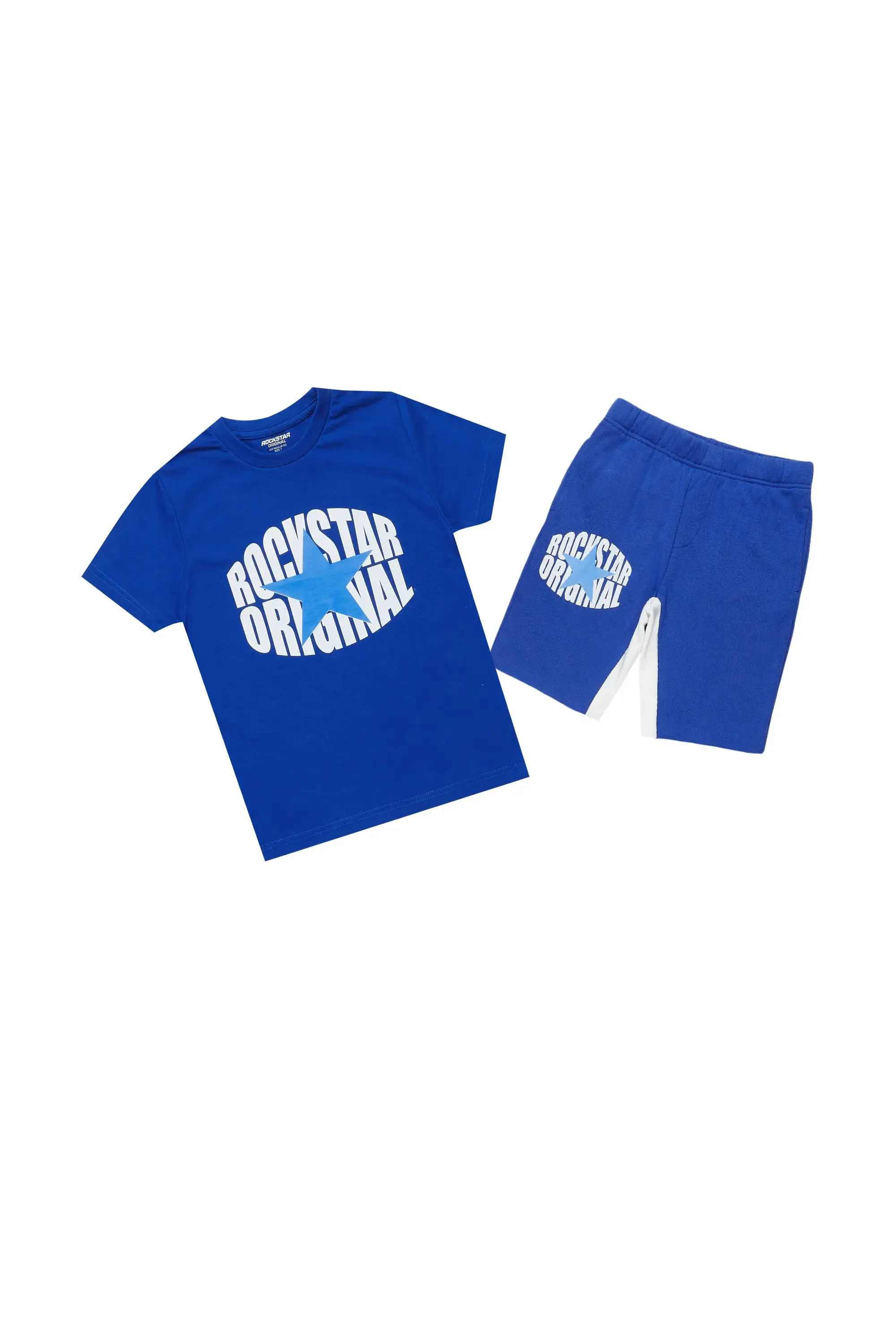 Boys Mallor Royal Blue T-Shirt Short Set sold by Rockstar Original