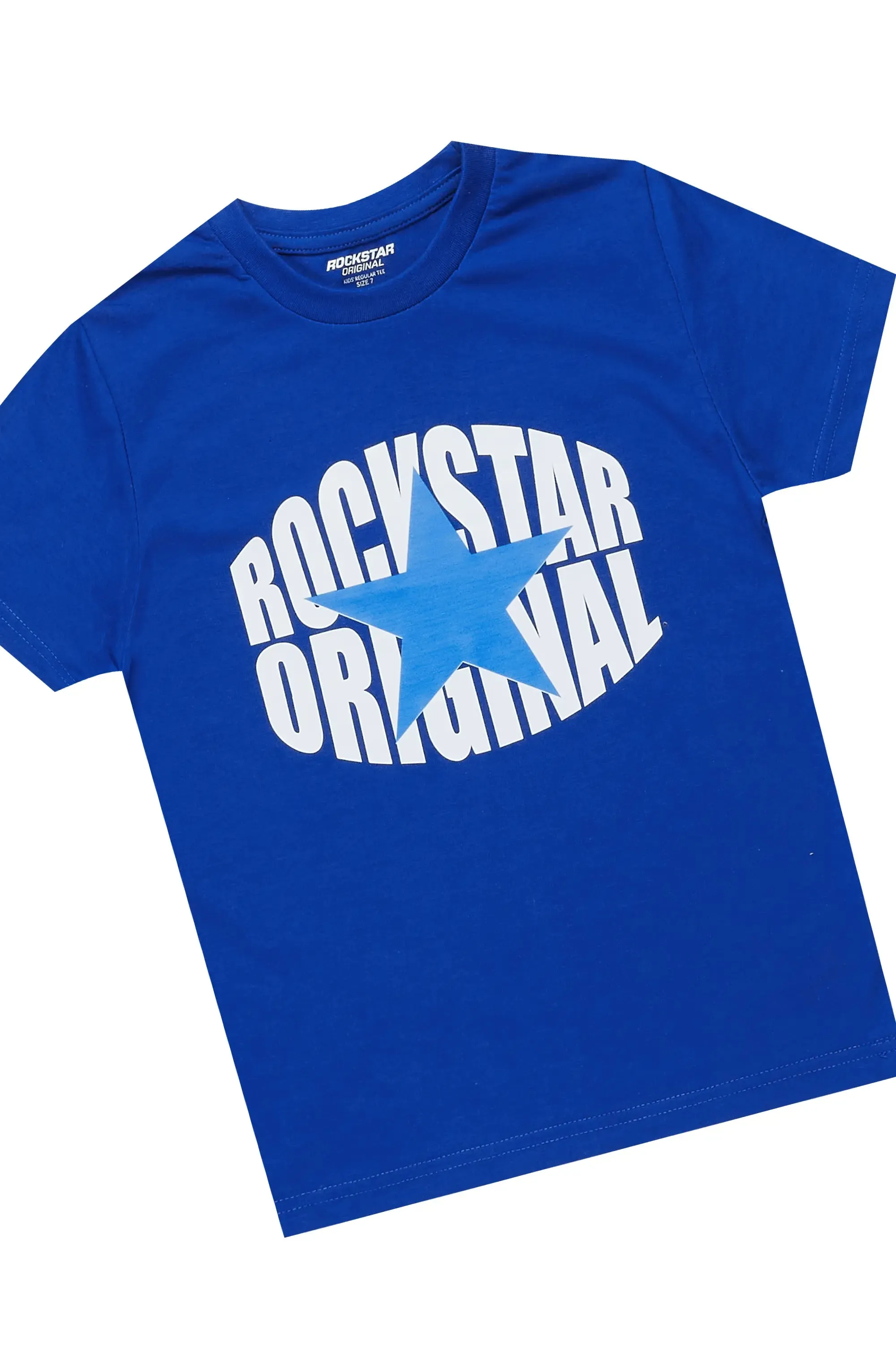 Boys Mallor Royal Blue T-Shirt Short Set sold by Rockstar Original product image thumbnail 2